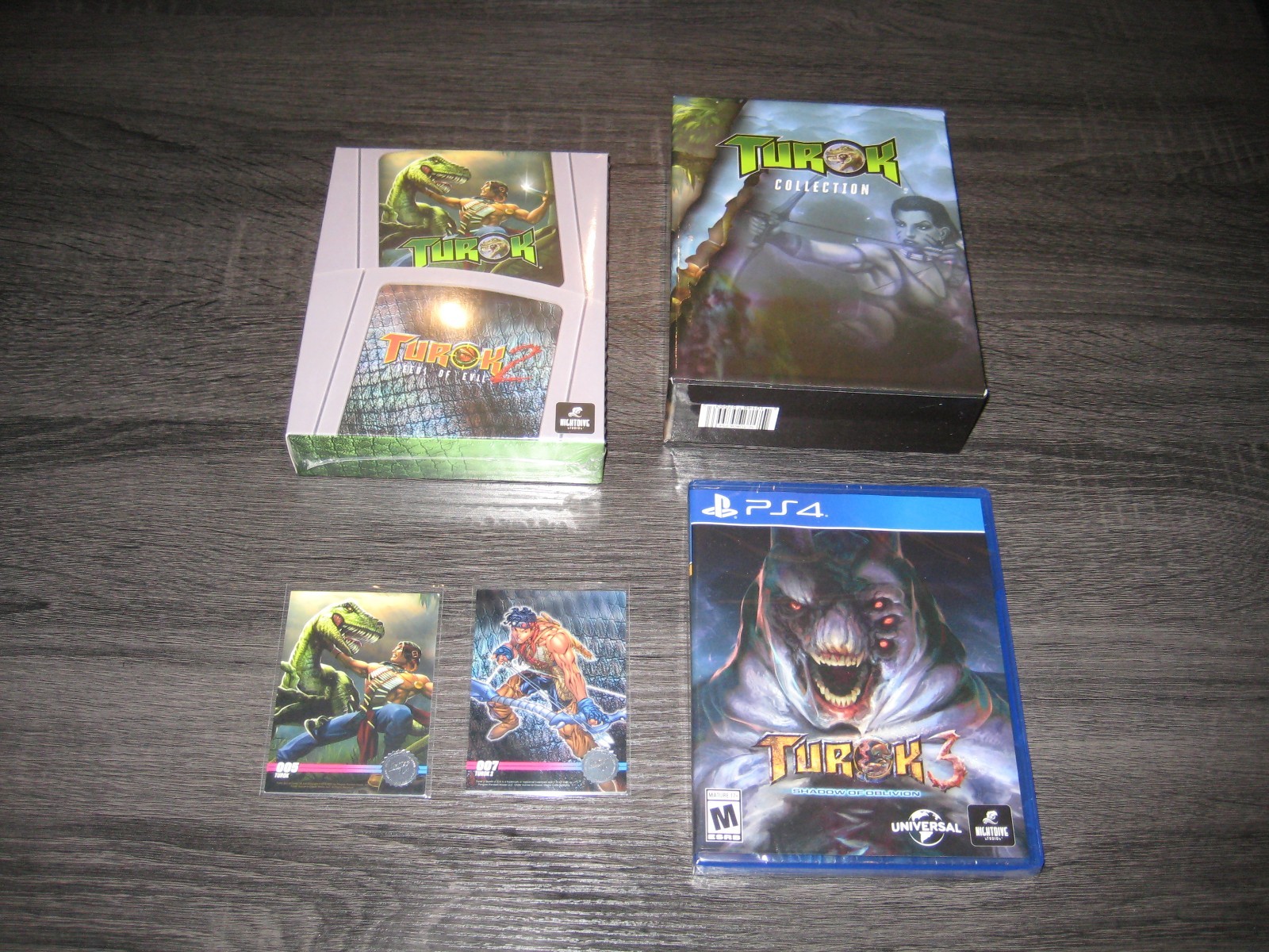 TUROK 1 2 3 + COLLECTION BOX + 2 CARDS (LIMITED RUN GAMES LRG) OOP PS4
