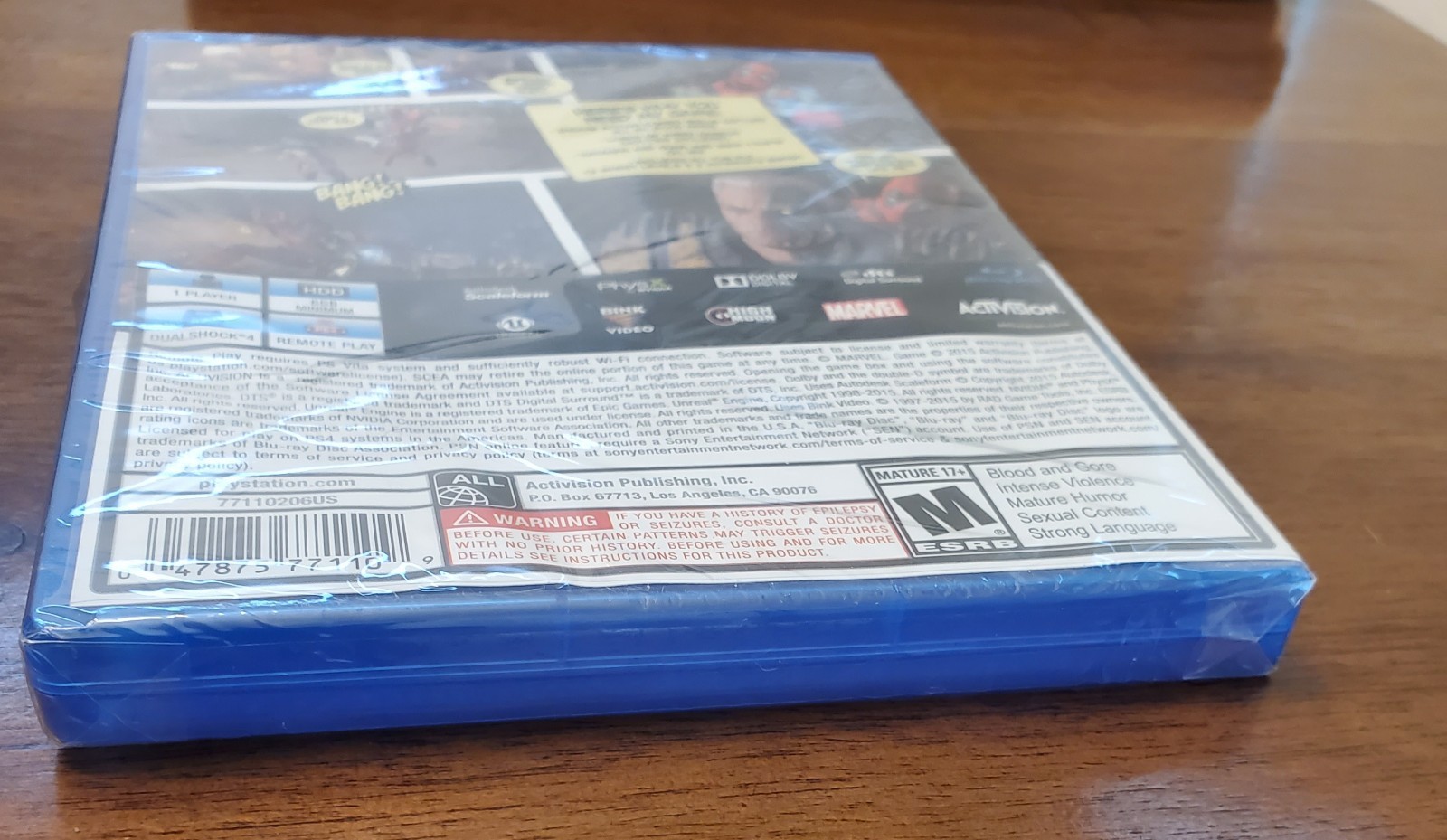 Factory Sealed Activision Deadpool PS4 Action Game 2015, Marvel, Loose Disk