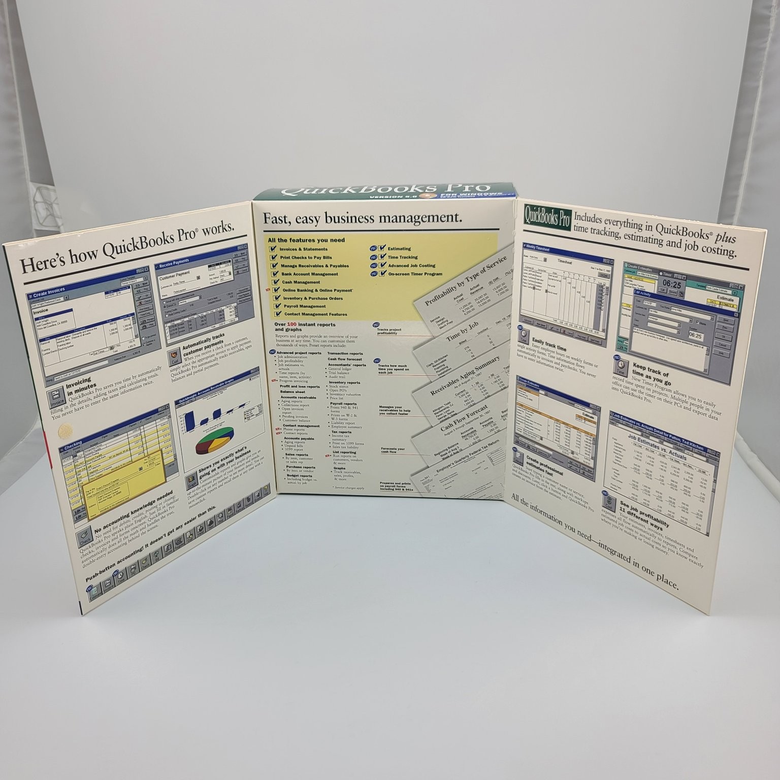 QuickBooks Pro Version 5.0 1997 Windows Accounting Business Financial Software