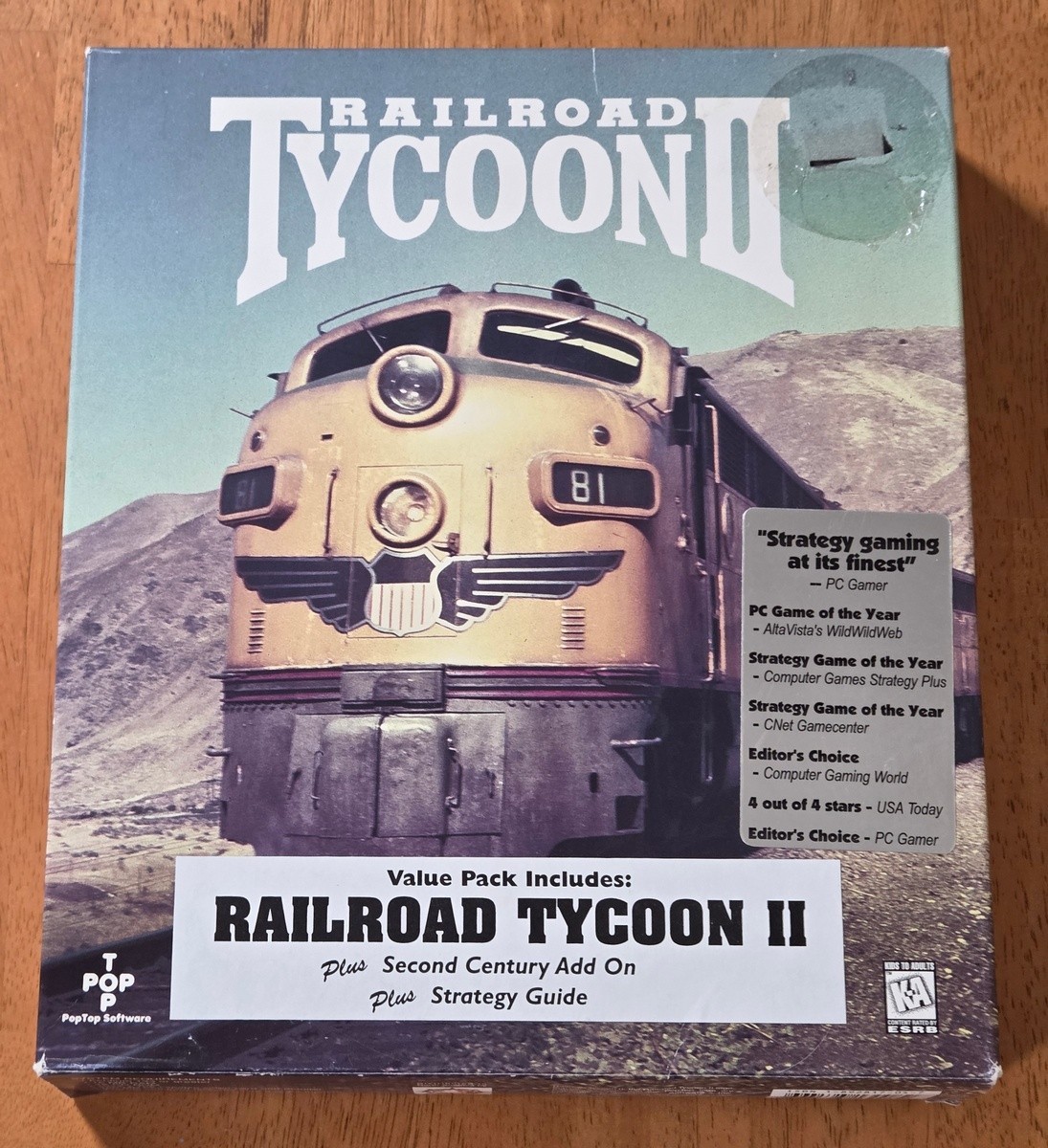 Railroad Tycoon II Second Century Expansion Pack PC Big Box Game CD Complete