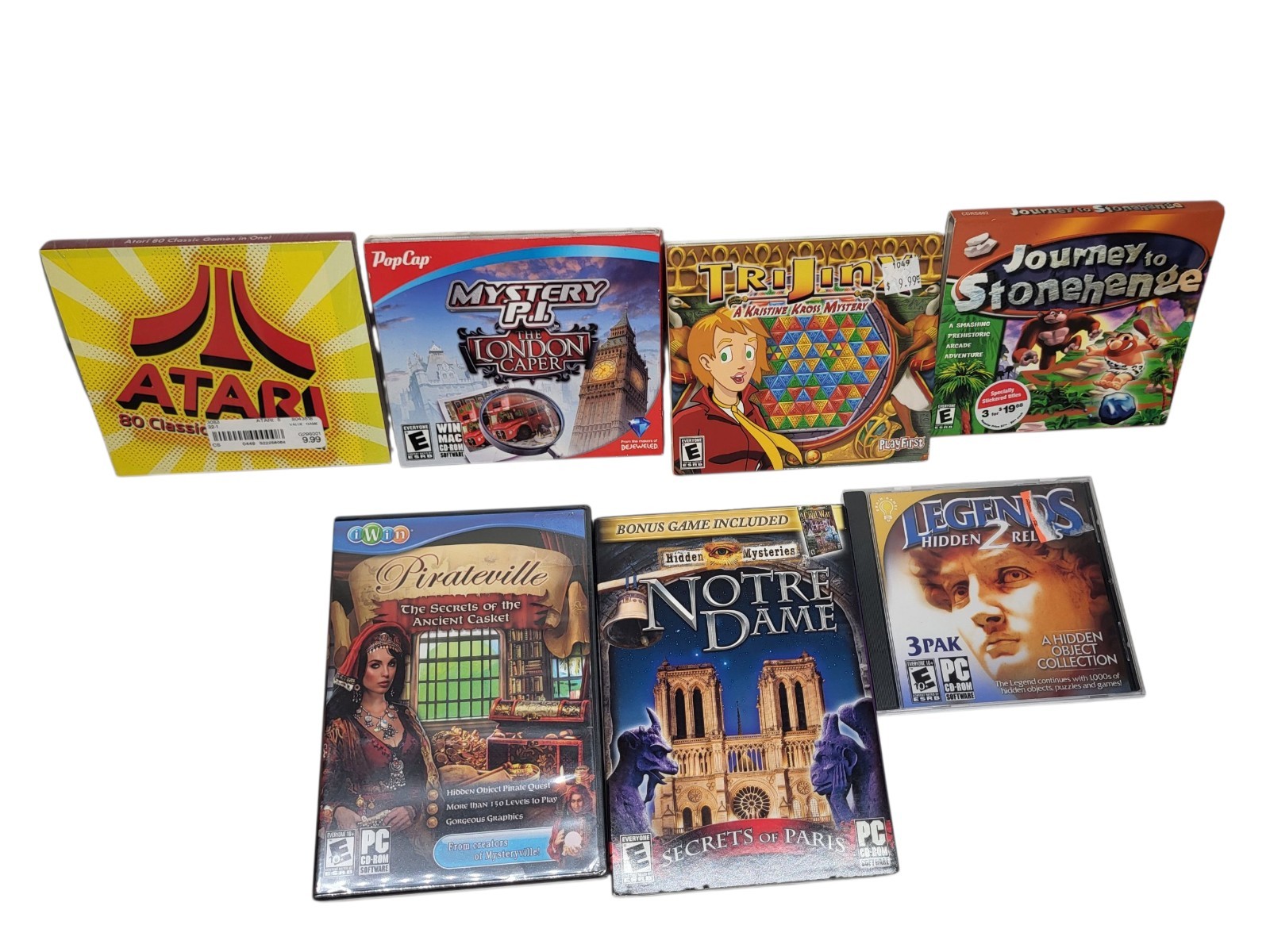Lot 6 Sealed PC Game Early 2000s Puzzle Mystery Muti Games Rated E For Everyone
