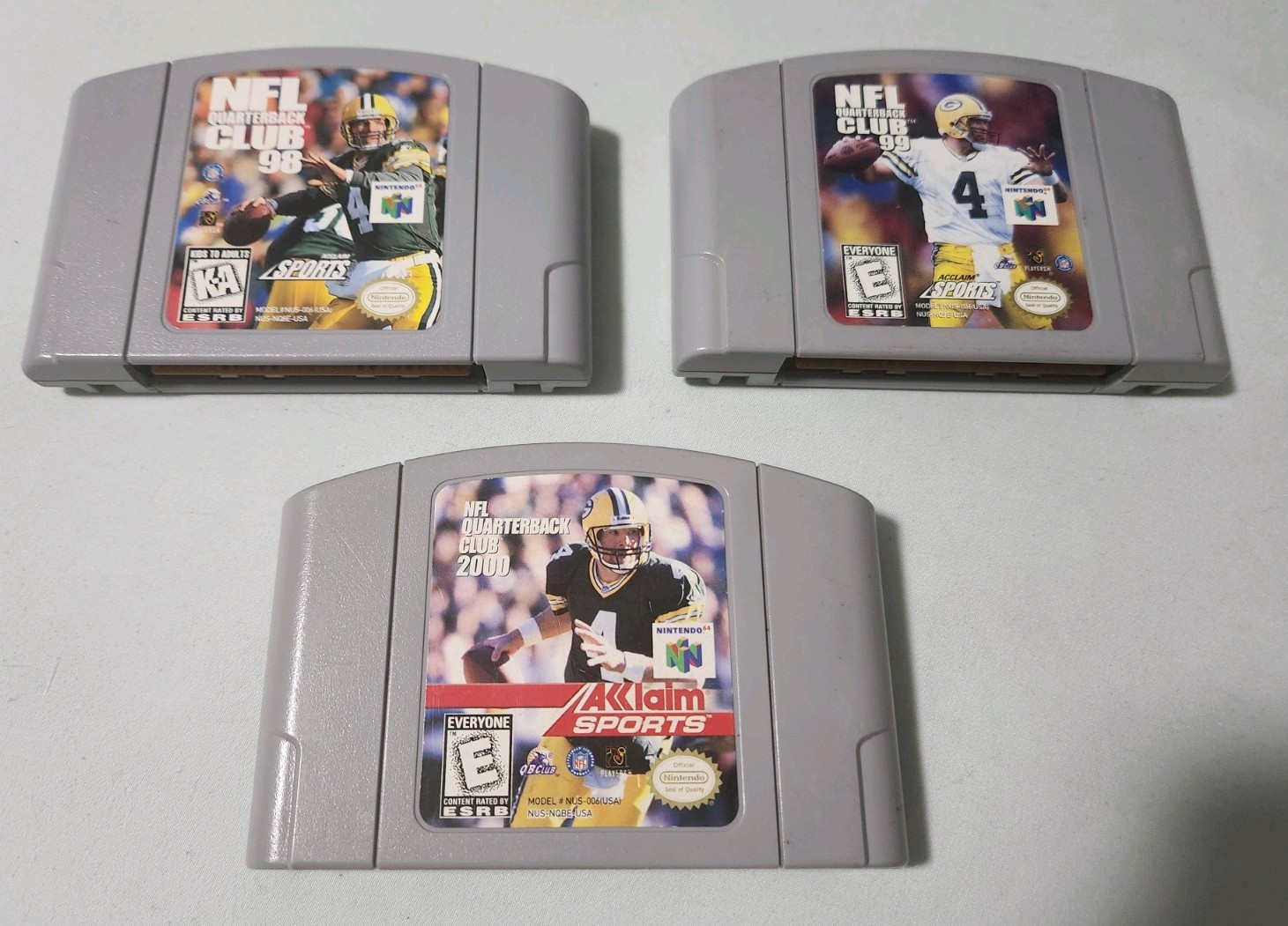NFL Quarterback Club 98 99 2000 Nintendo 64 N64 3 Game Lot Football Sports