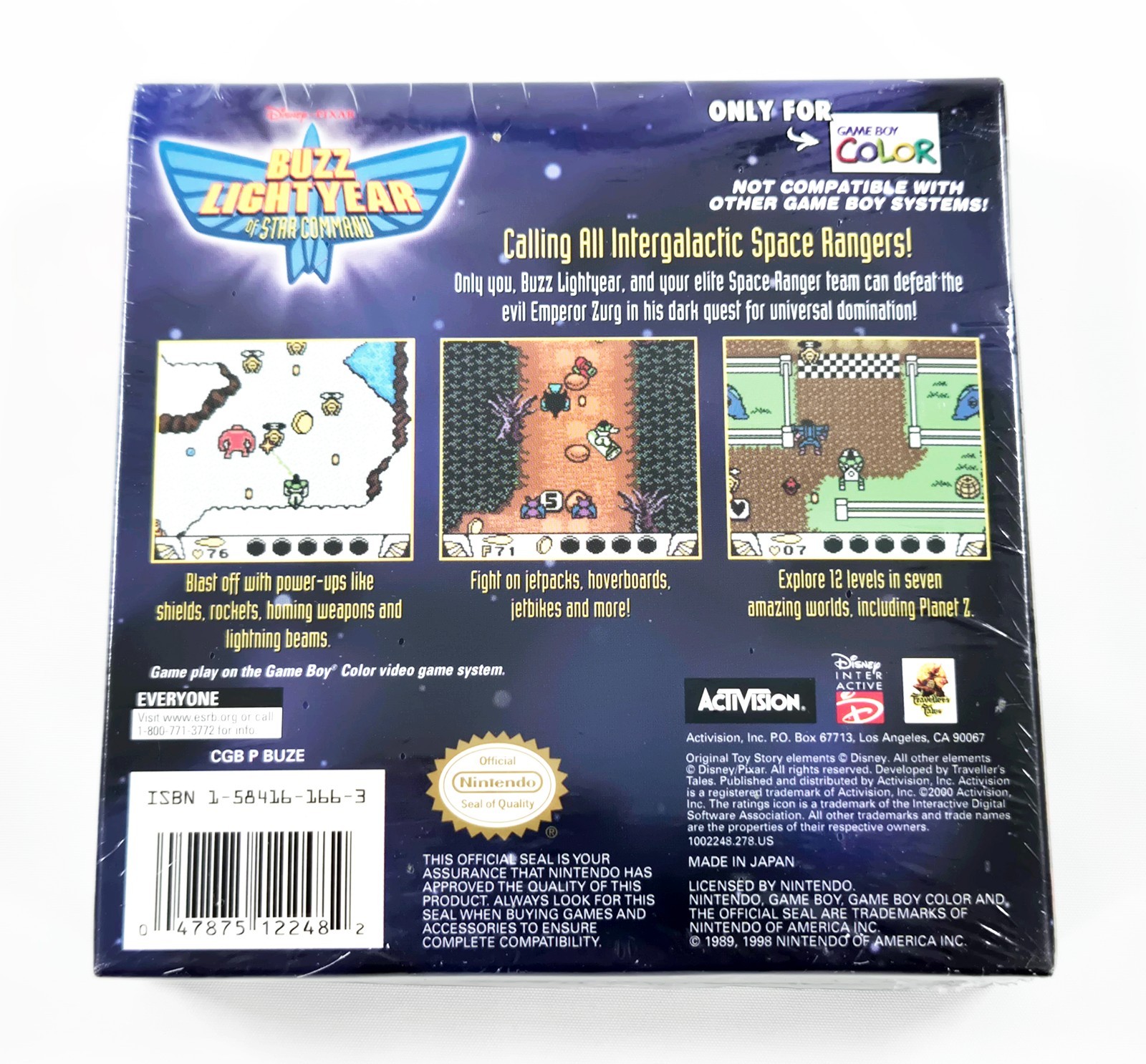BUZZ LIGHTYEAR OF STAR COMMAND NEW SEALED 2000 Authentic Nintendo Game Boy Color