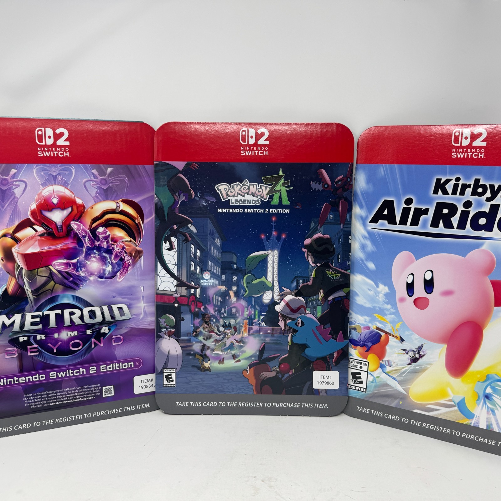 Pokemon ZA Metroid Prime 4 Kirby Air Nintendo Switch Costco Display Poster Card