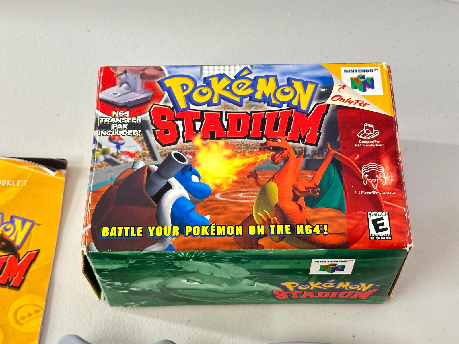 Pokemon Stadium (Nintendo 64 N64) Complete w/Transfer Pak Authentic