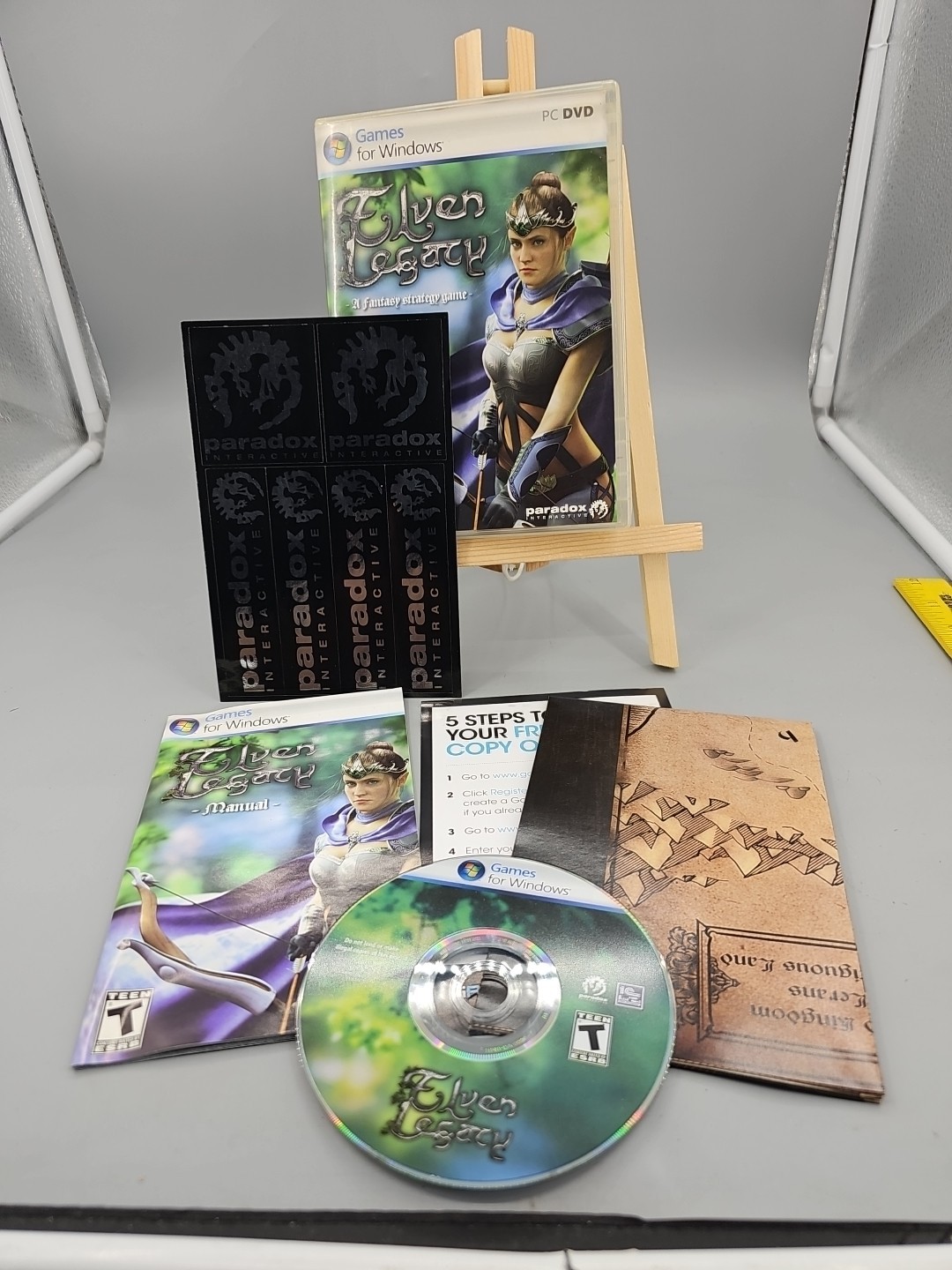 Elven Legacy (PC, Paradox Interactive 2009) Windows with manual & map