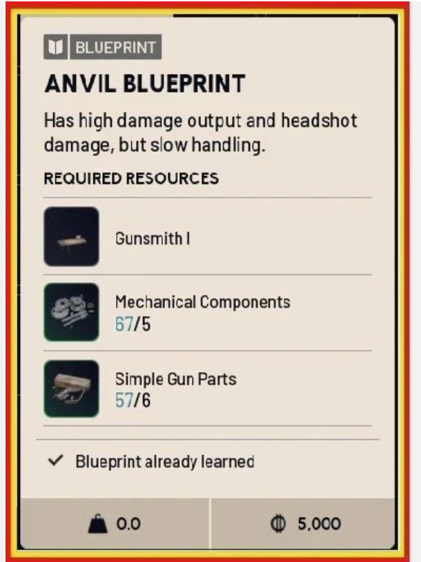 🔥 ARC RAIDERS 🔥 ANVIL BLUEPRINT – USA SELLER