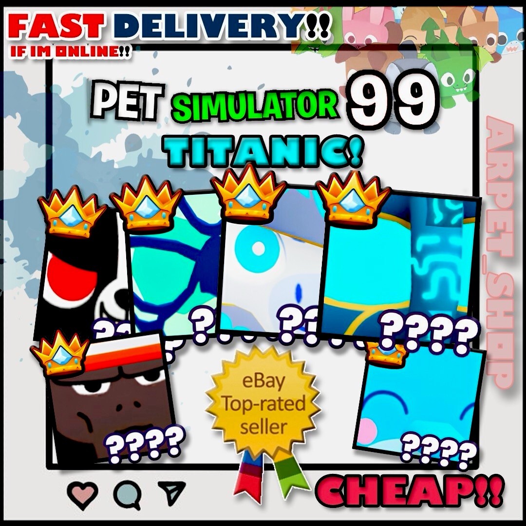 Pet Simulator 99 Titanic Werewolf + Ruinous Angelous / Digital In-Game Item