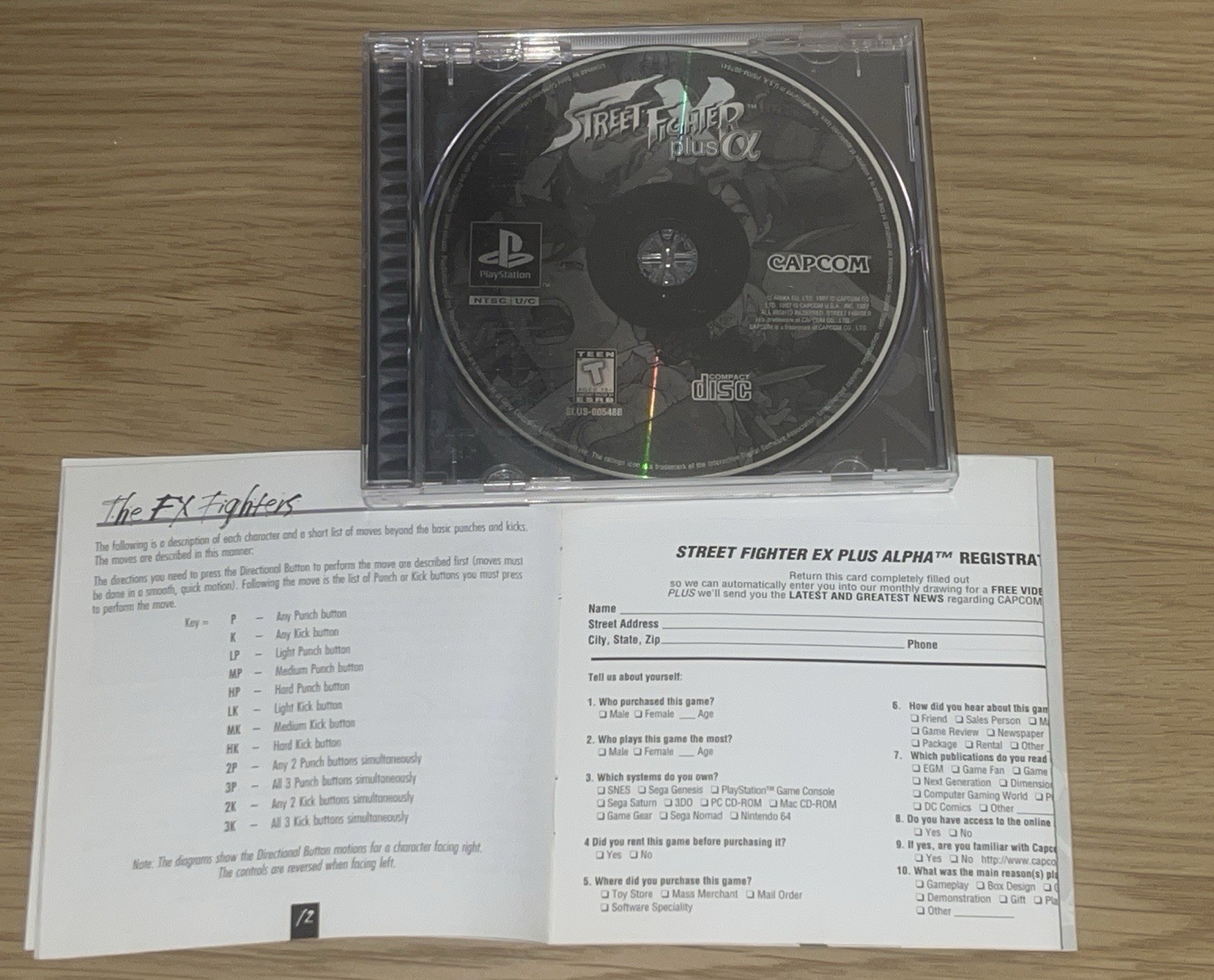 Street Fighter EX Plus Alpha (Sony PlayStation 1, 1997) (Phone Card Variant)