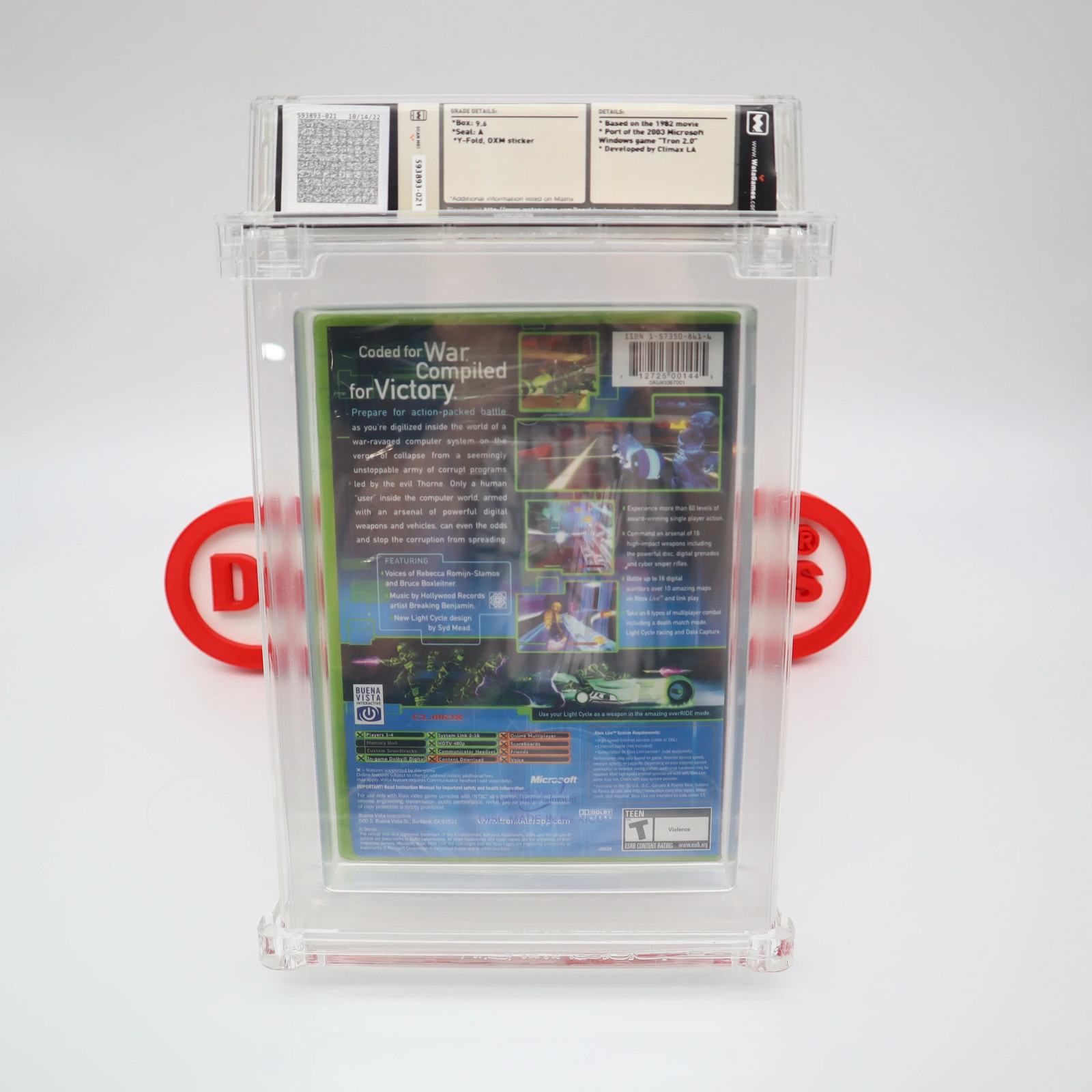 XBOX TRON 2.0 KILLER APP – WATA GRADED 9.6 A NEW & Sealed! TECHNICOLOR SAMPLE!
