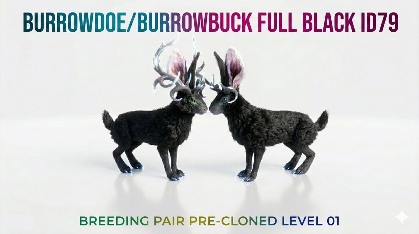 BURROWDOE BURROWBUCK Pre-Cloned Level 01 Ark Ascended Official PVE PC/XBOX/PS5