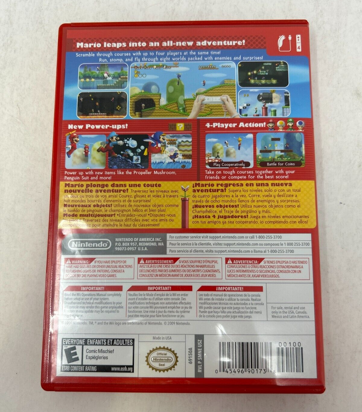 Case and Manual Only NO GAME New Super Mario Bros Wii Nintendo Wii Authentic