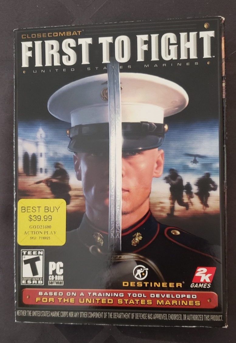 FIRST TO FIGHT – United States Marines PC CDROM 2005, box, 3 disks, manual