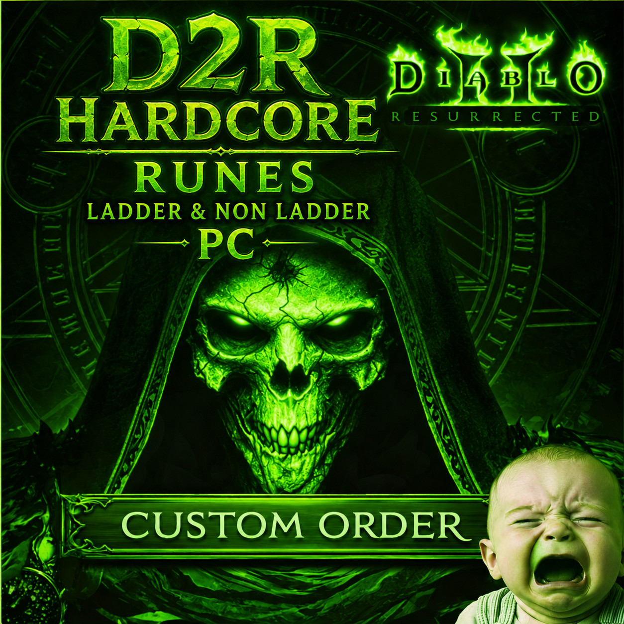 D2R ROTW LADDER S14 Hardcore 💥 Jah Ber All Runes 💥 Diablo 2 Resurrected PC HC