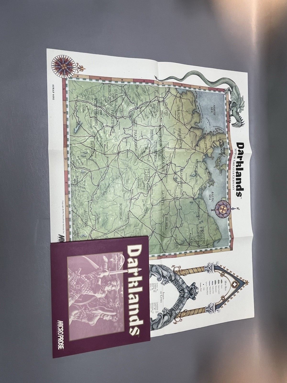 Darklands MicroProse PC Game 1992 Role Playing Manual Map Included