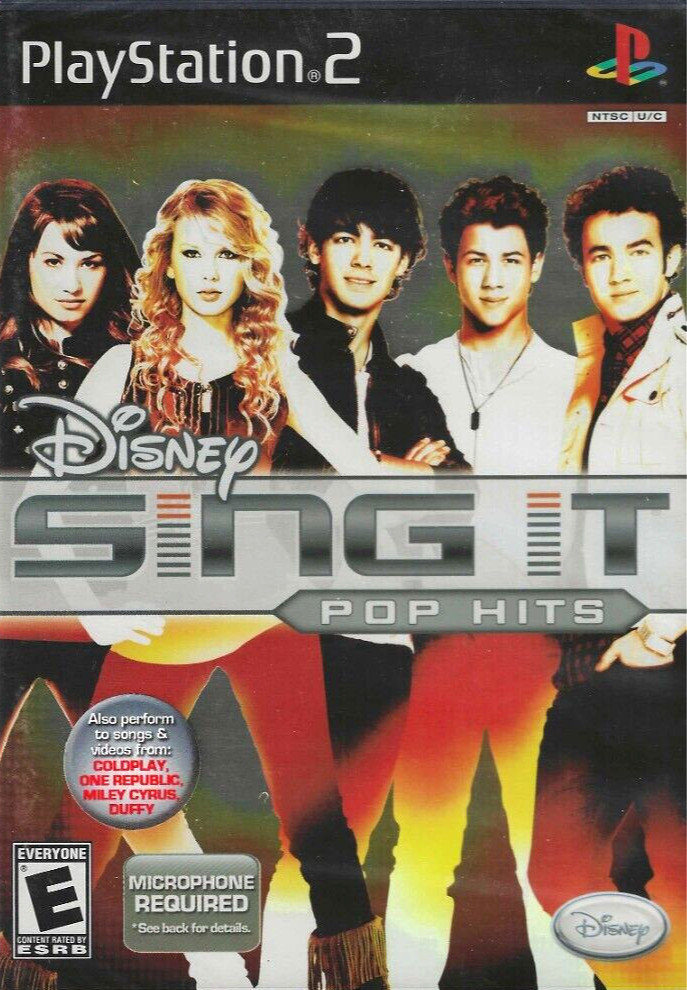 Disney Sing It Pop Hits, Playstation 2 NEW Taylor Swift, Miley Cyrus, 16 Karaoke