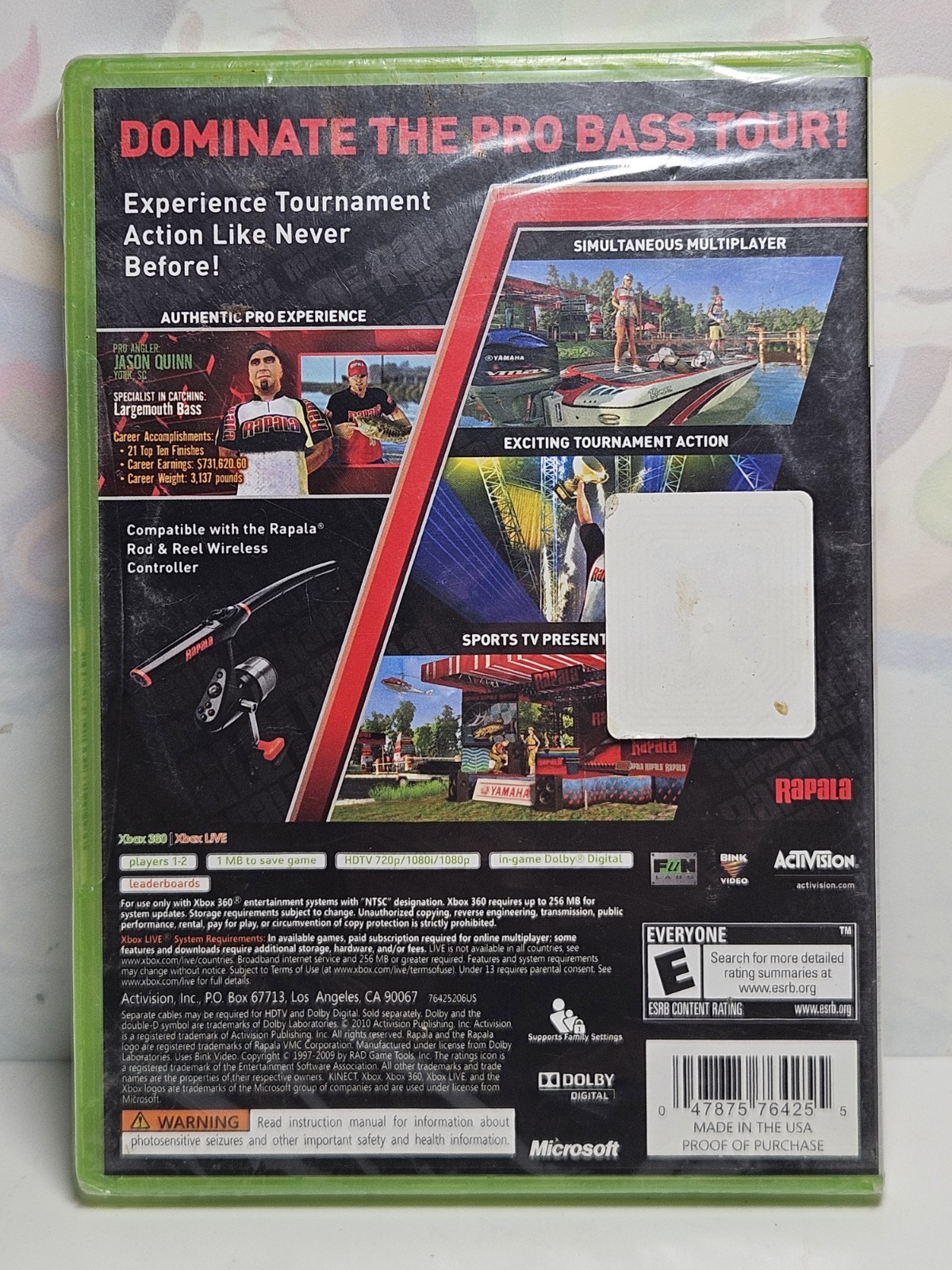 Rapala Pro Bass Fishing SEALED NEW IN CASE Xbox 360 2010 Read Description