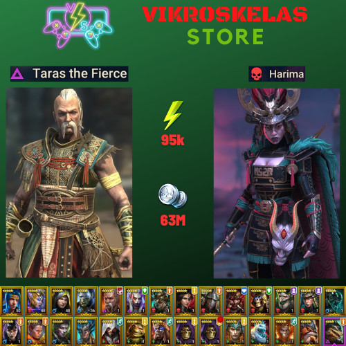 Raid Shadow Legends | Starter acc with Taras : 95k energy / 27 Legendary heroes