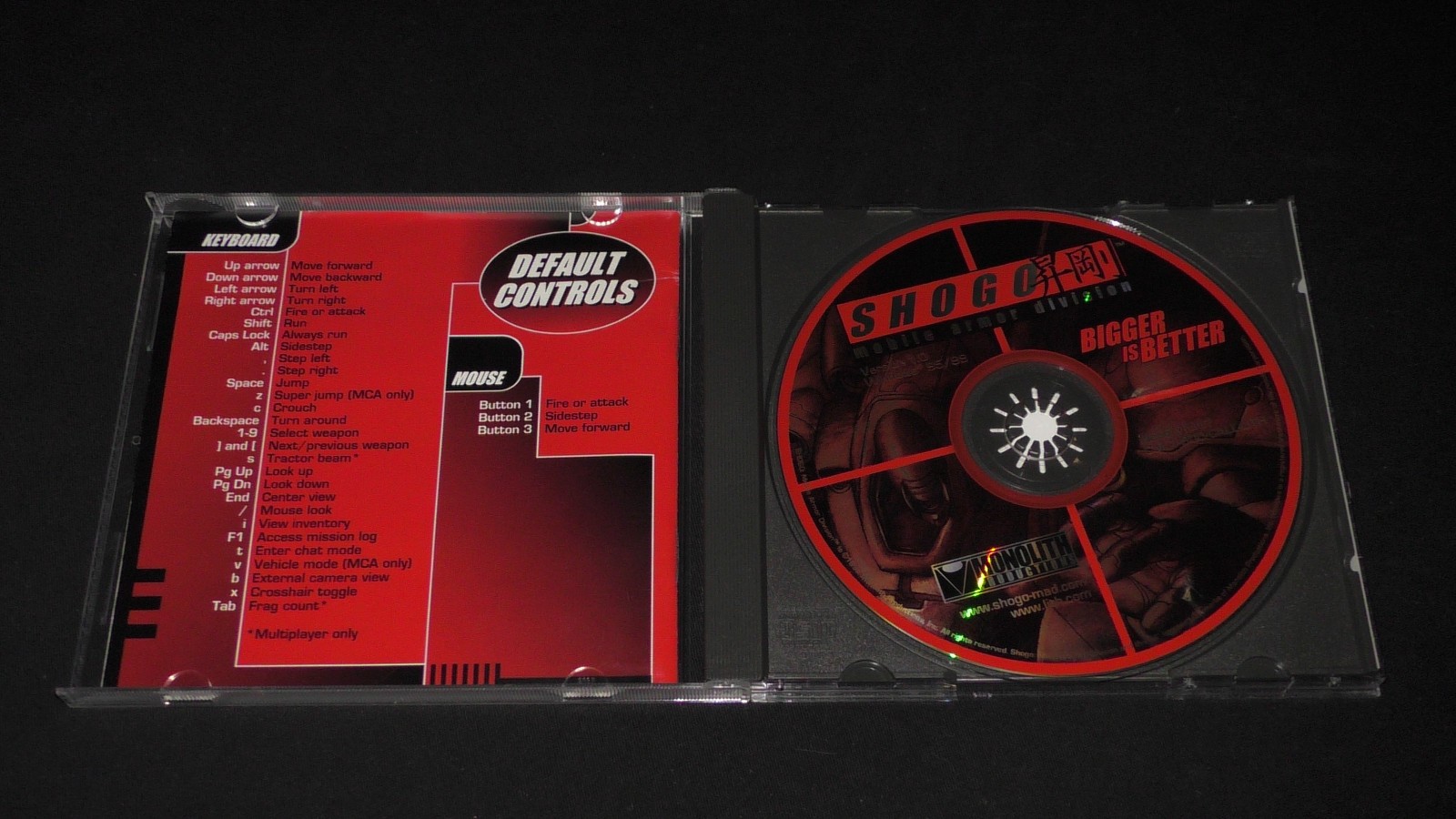 Shogo: Mobile Armor Division PC CD-ROM Monolith 1998 Big Box Game Win 98 Windows