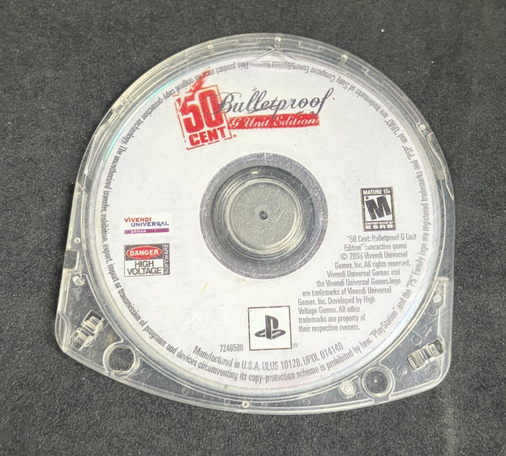 50 Cent Bulletproof: G Unit Edition (Sony PSP) Complete CIB Tested