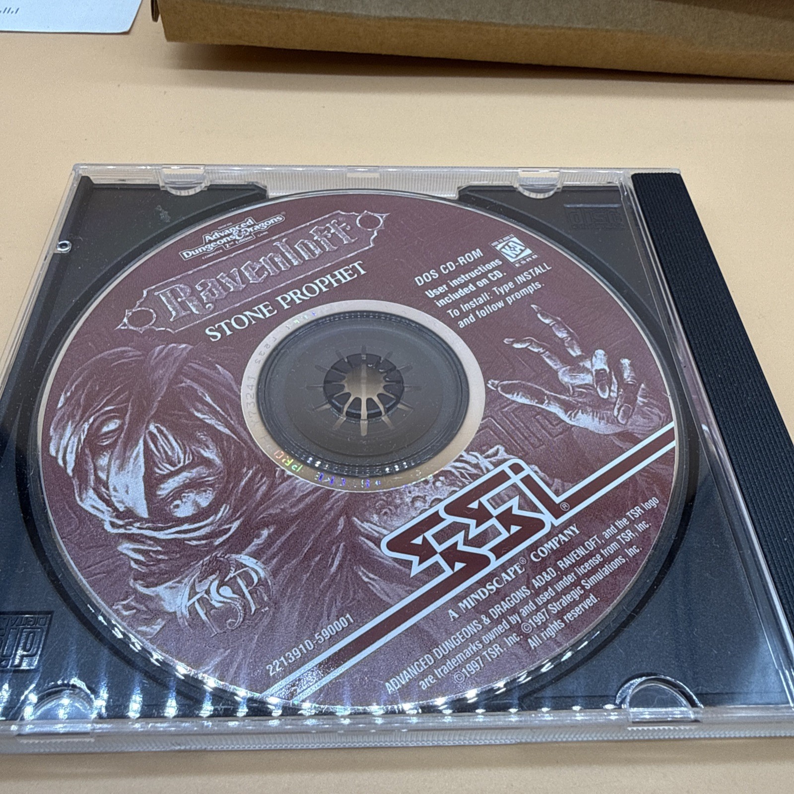 Advanced Dungeons and Dragons Ravenloft Stone Prophet CD DOS PC Big Box READ!