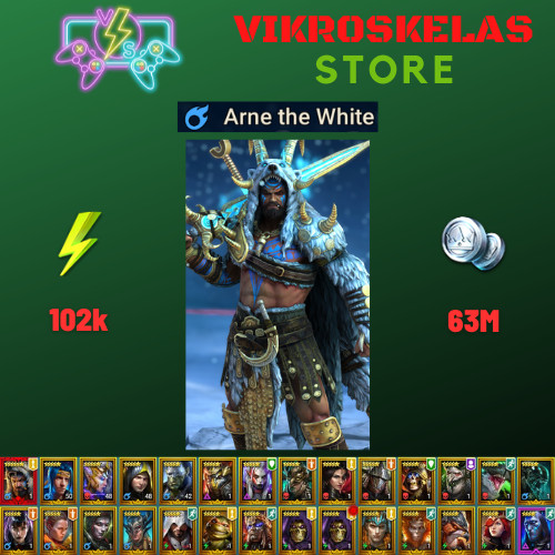 Raid Shadow Legends | Starter Mythical – Arne : 102k energy / 26 Legendary