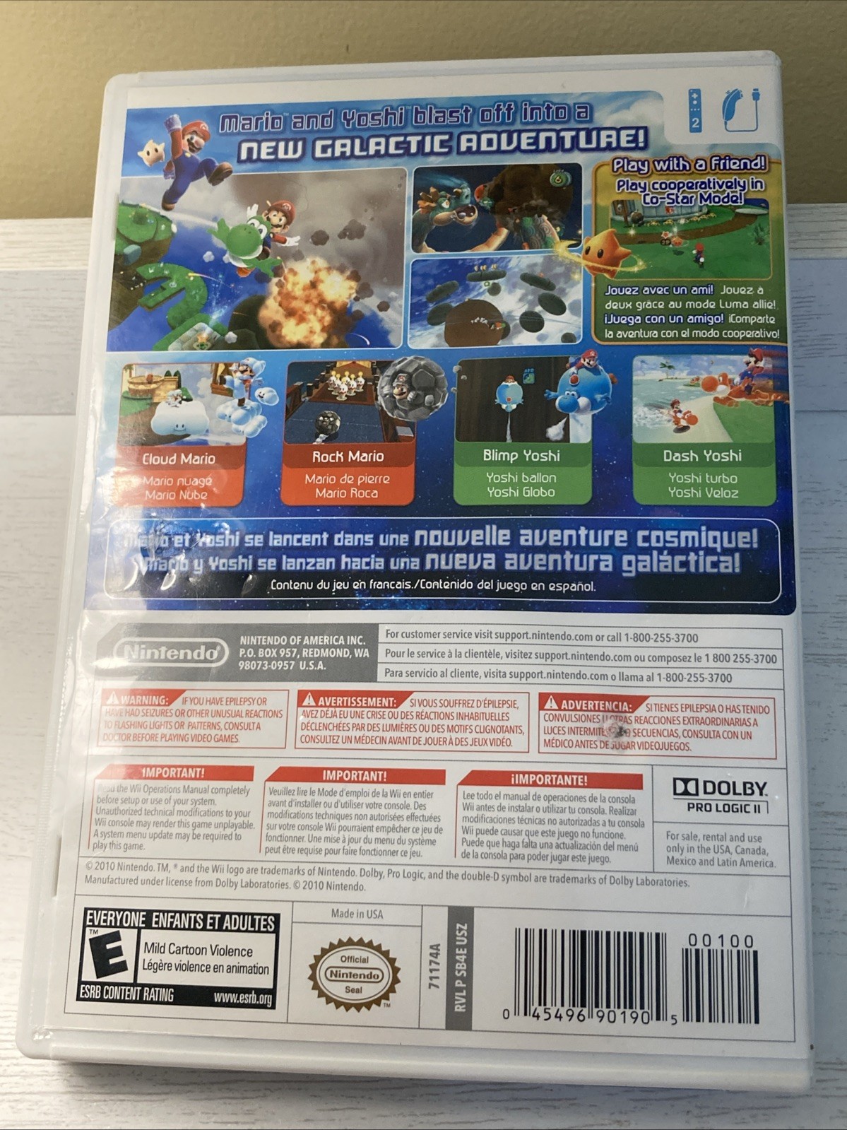 Wii Super Mario Galaxy 2 w/Manual Great condition-tested