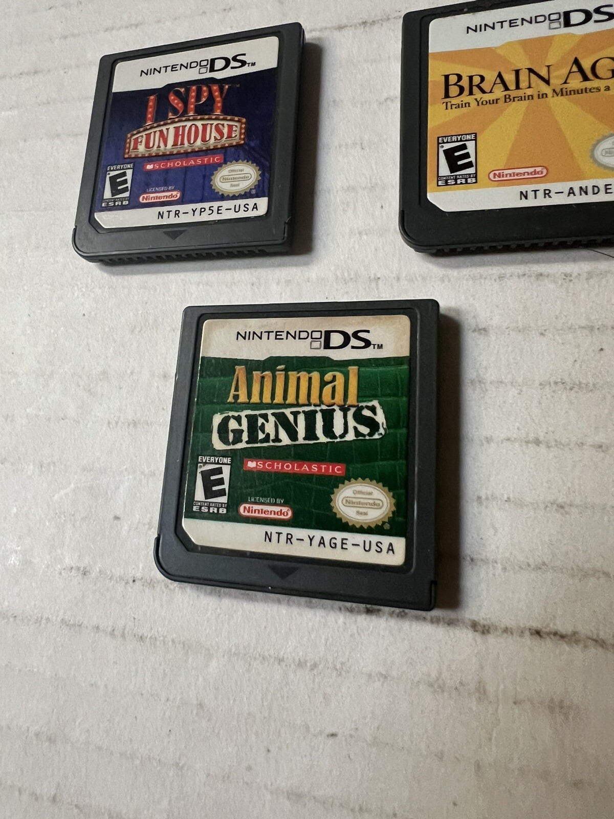Nintendo DS Brain Age I spy Animal Genius lot of 3 Working