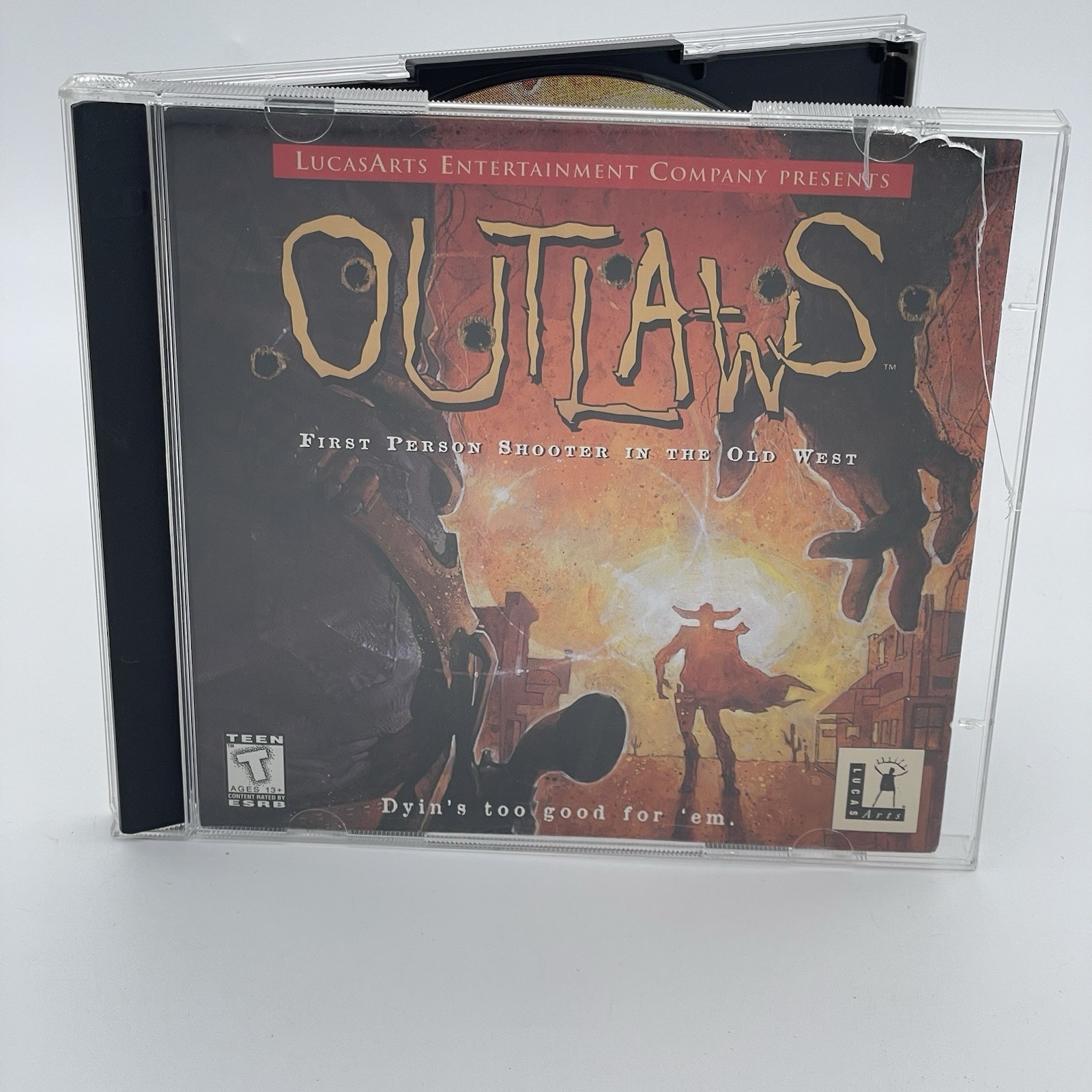Outlaws PC CD-ROM LucasArts 1997 Video Game Windows 95