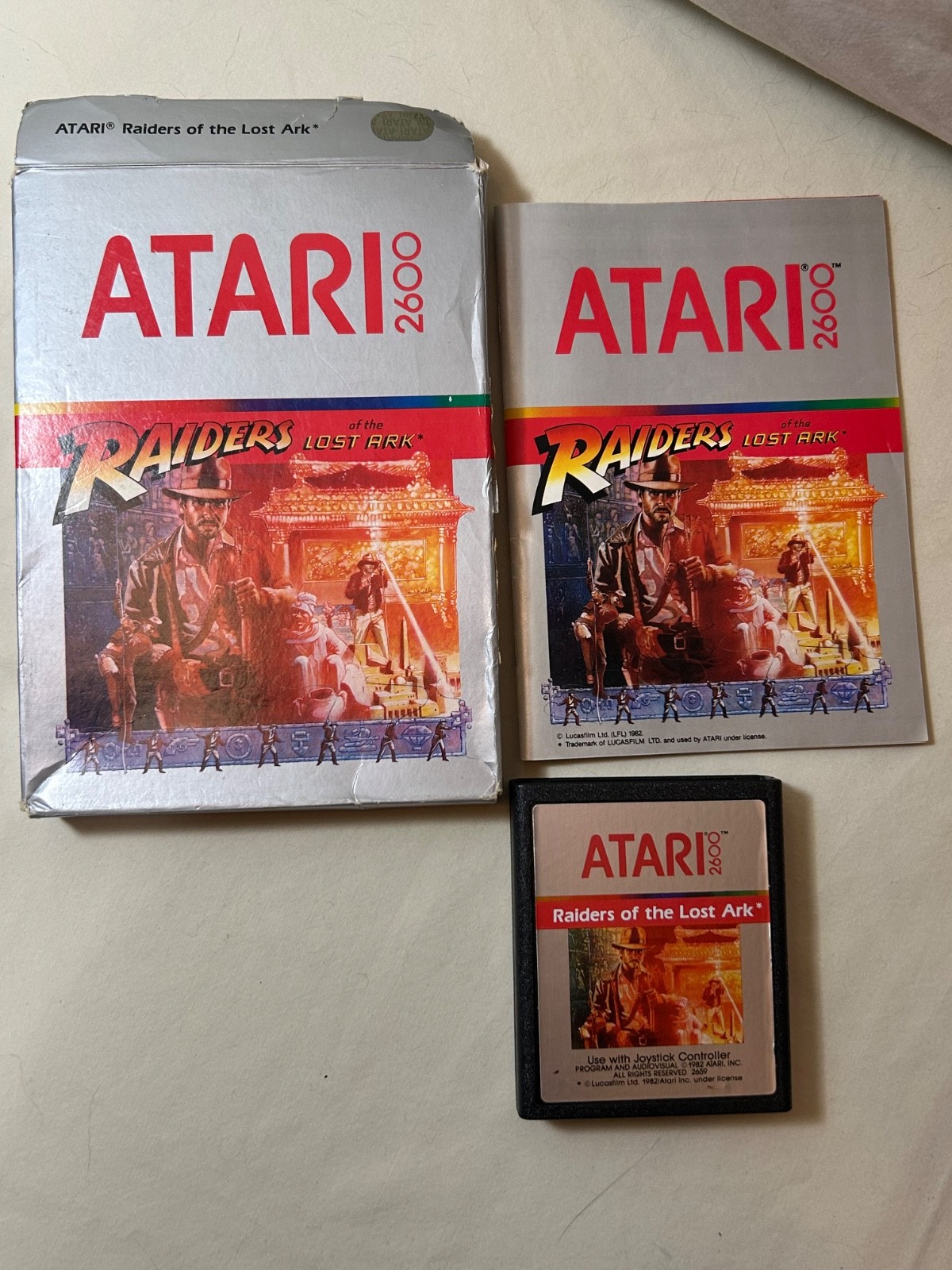 Raiders of the lost ark (Atari 2600, 1982) Game Cartridge (UNTESTED)