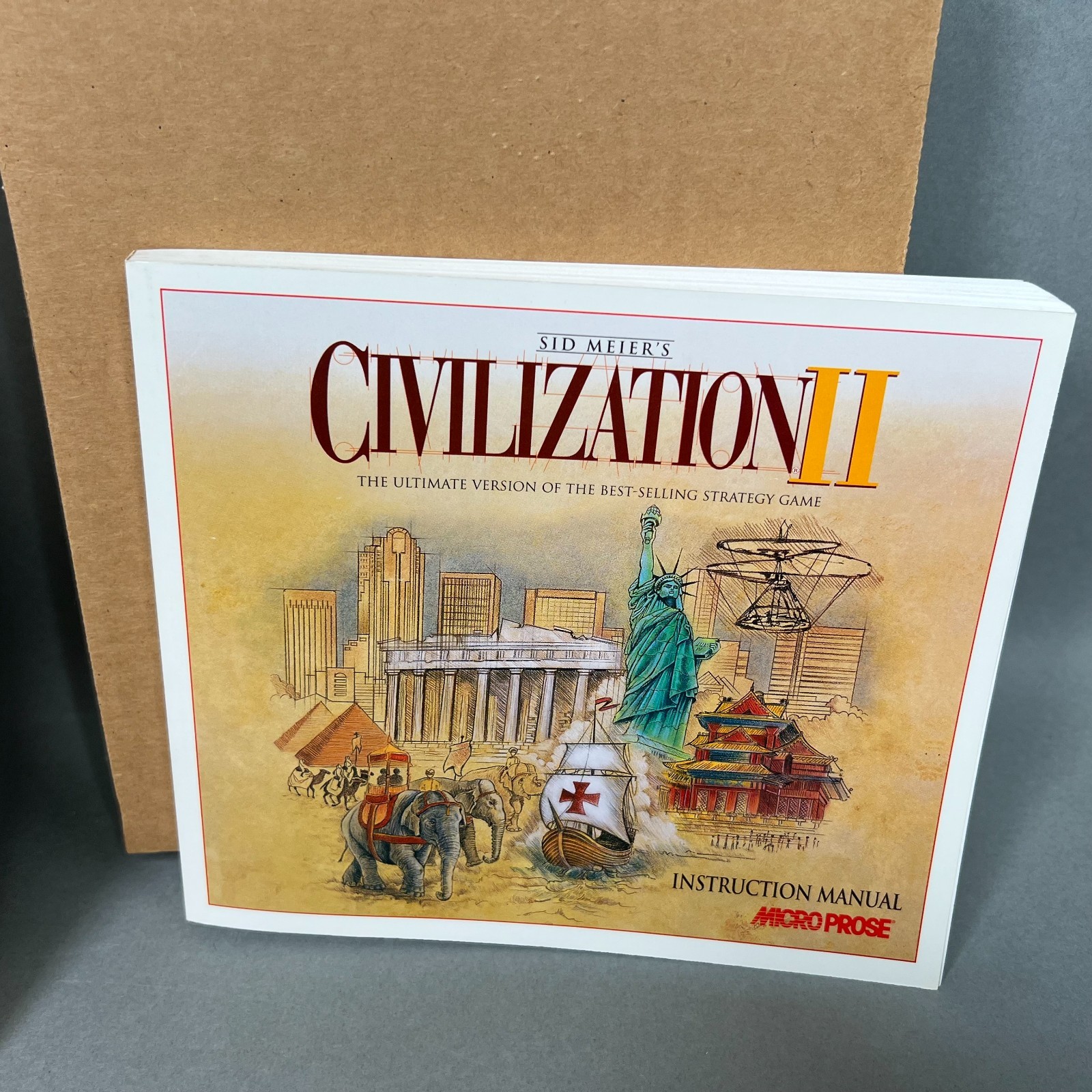 COMPLETE Sid Meier’s Civilization II Big Box PC VTG 1996 IBM CD-ROM CIB w/ Chart