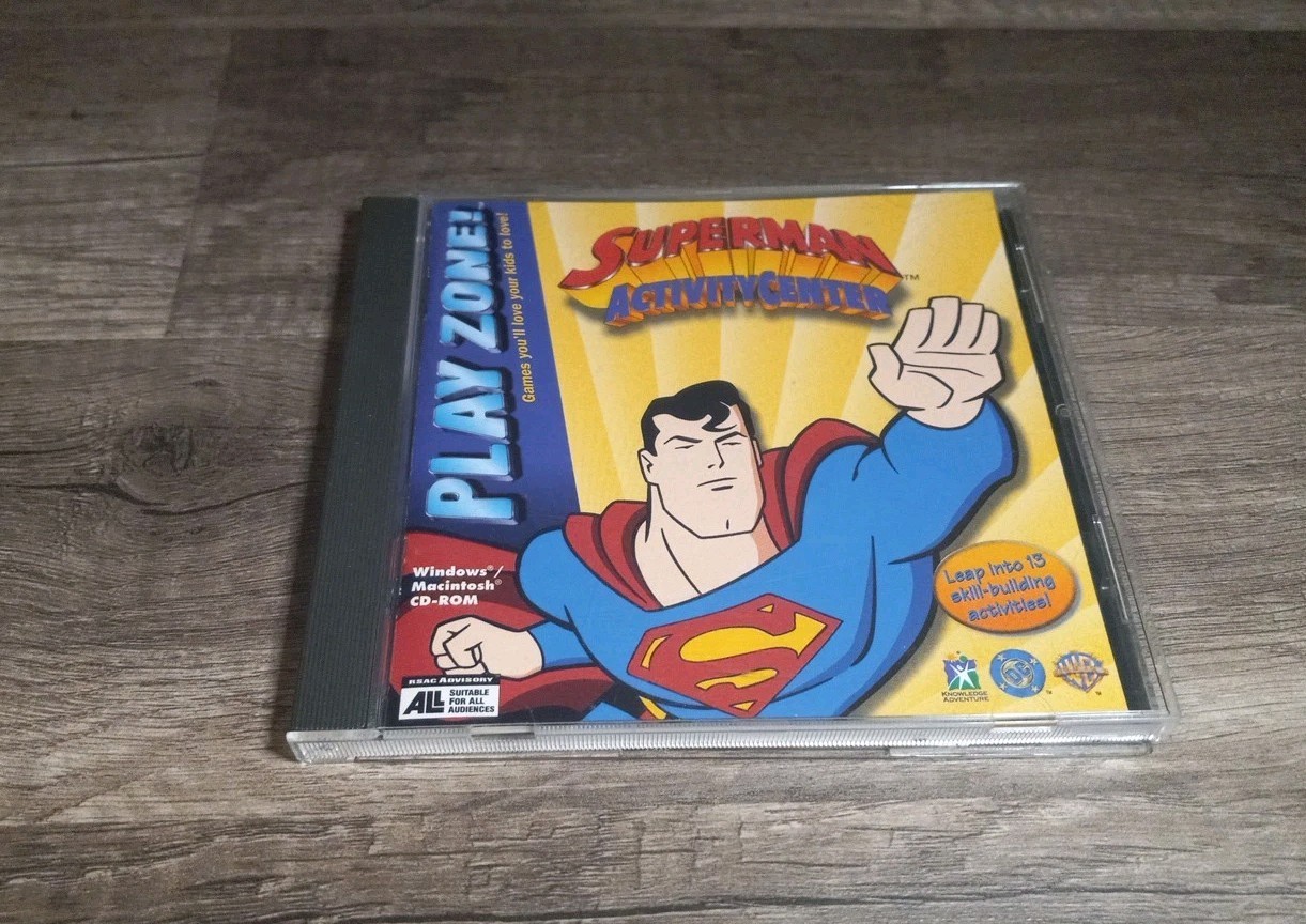 Playzone! – Superman Activity Center (CD-ROM, PC, 1997) COMPLETE w/ Manual