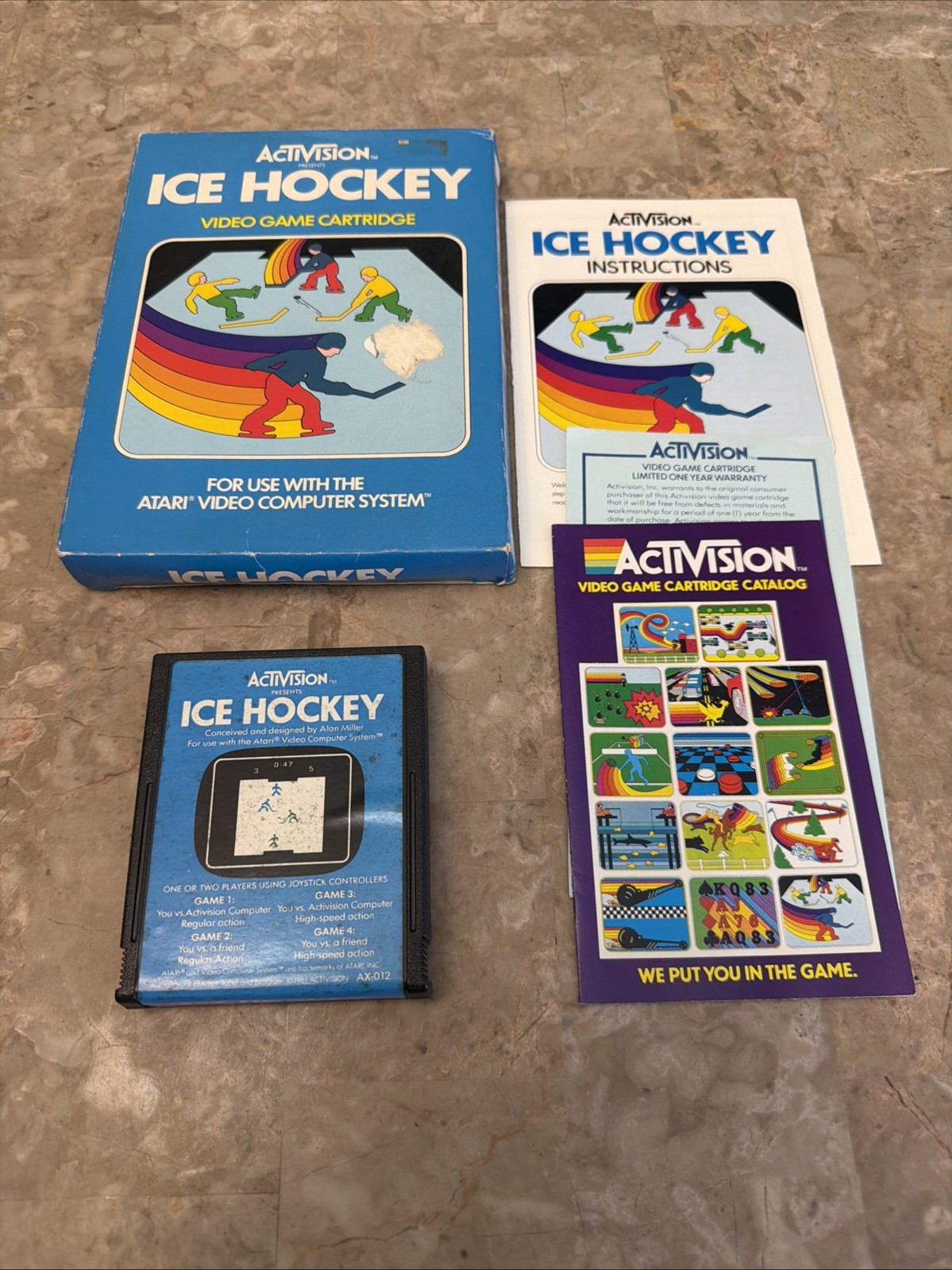 Atari 2600 Activision Ice Hockey Complete In Box (CIB) With Box And Manual