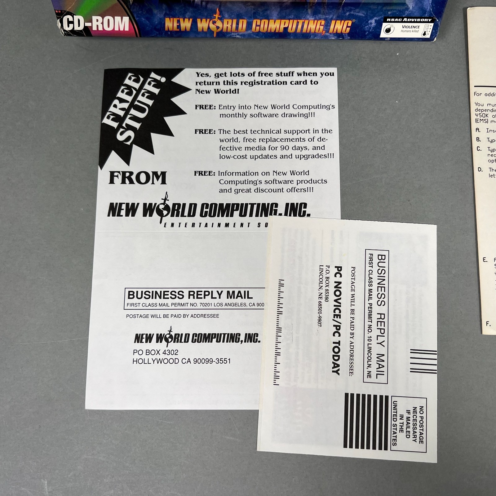 COMPLETE Anvil of Dawn Big Box PC (IBM) CD-ROM Game & Manual New World Computing