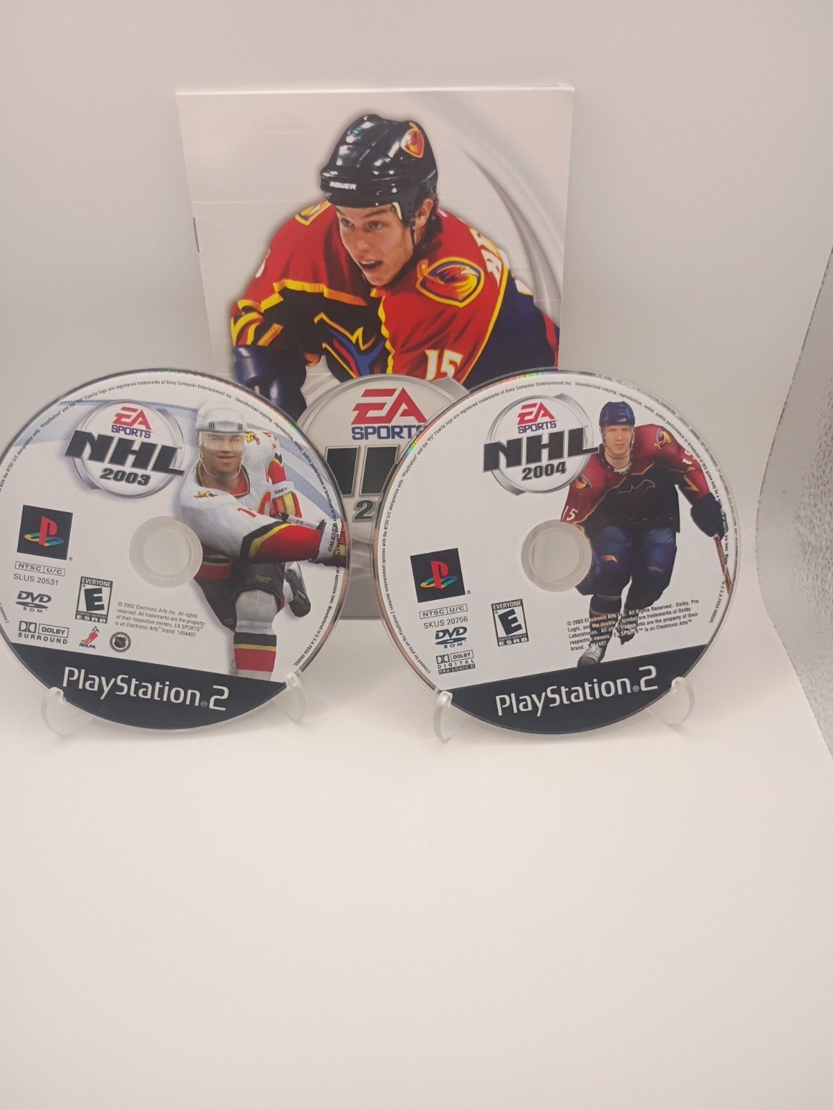 NHL 2003 & NHL 2004 Lot of 2 PS2 Sony PlayStation 2 Ea Sports Hockey Games