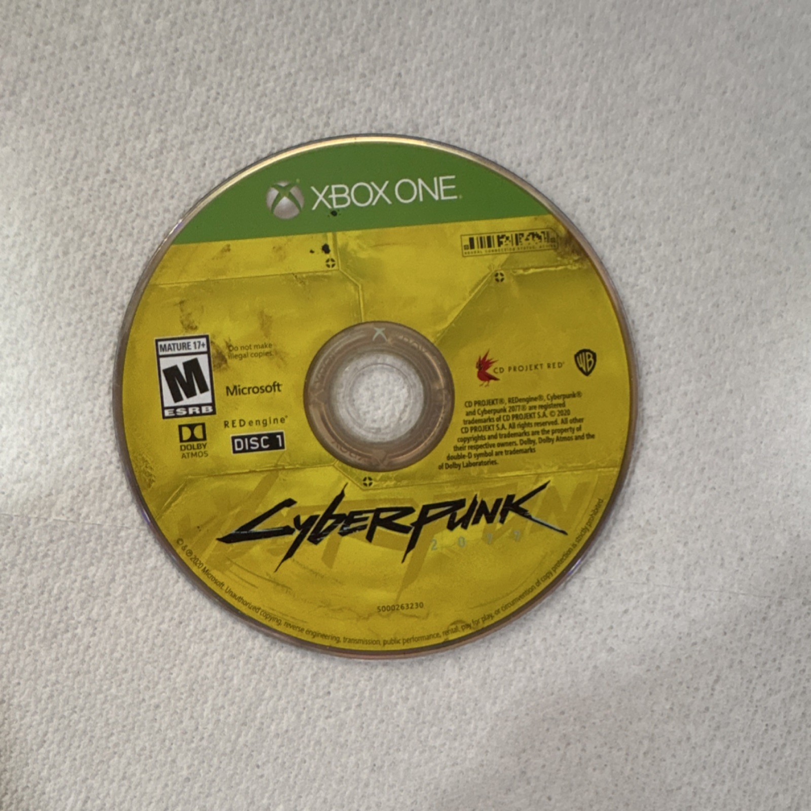 CD Projekt RED Cyberpunk 2077 Xbox One, M Rated, Action, Dolby Atmos, NTSC-U/C