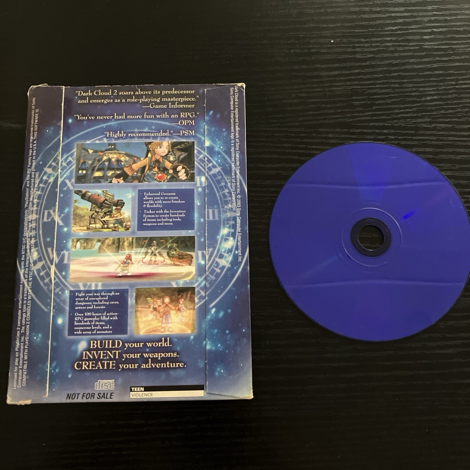 Dark Cloud 2 Playstation 2 PS2 Promotiona Demo Disc w/ Sleeve – yes