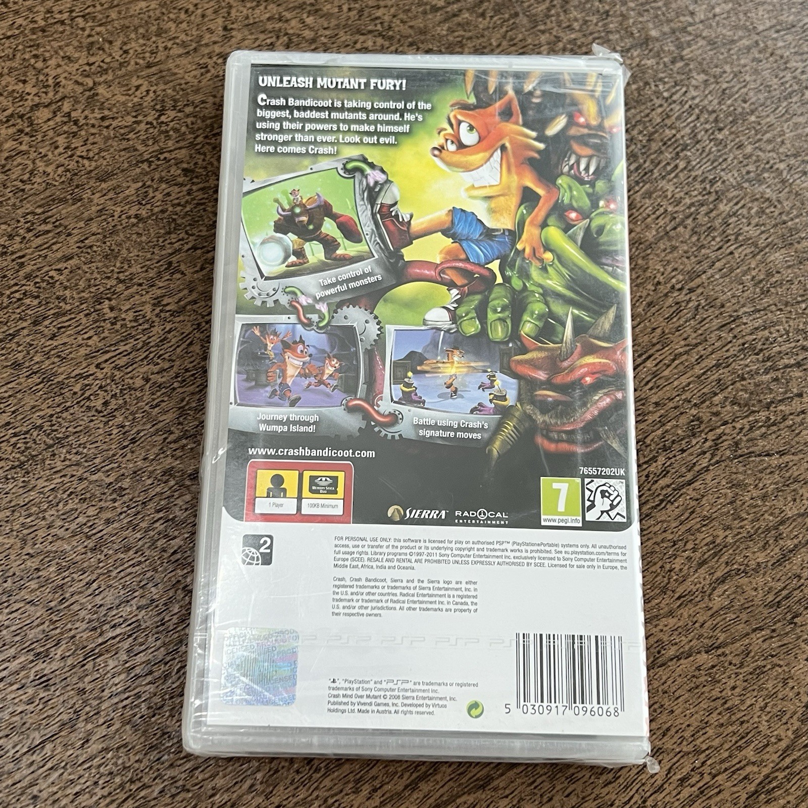 BRAND NEW Crash: Mind Over Mutant (Sony PSP, 2008) Region Free Import