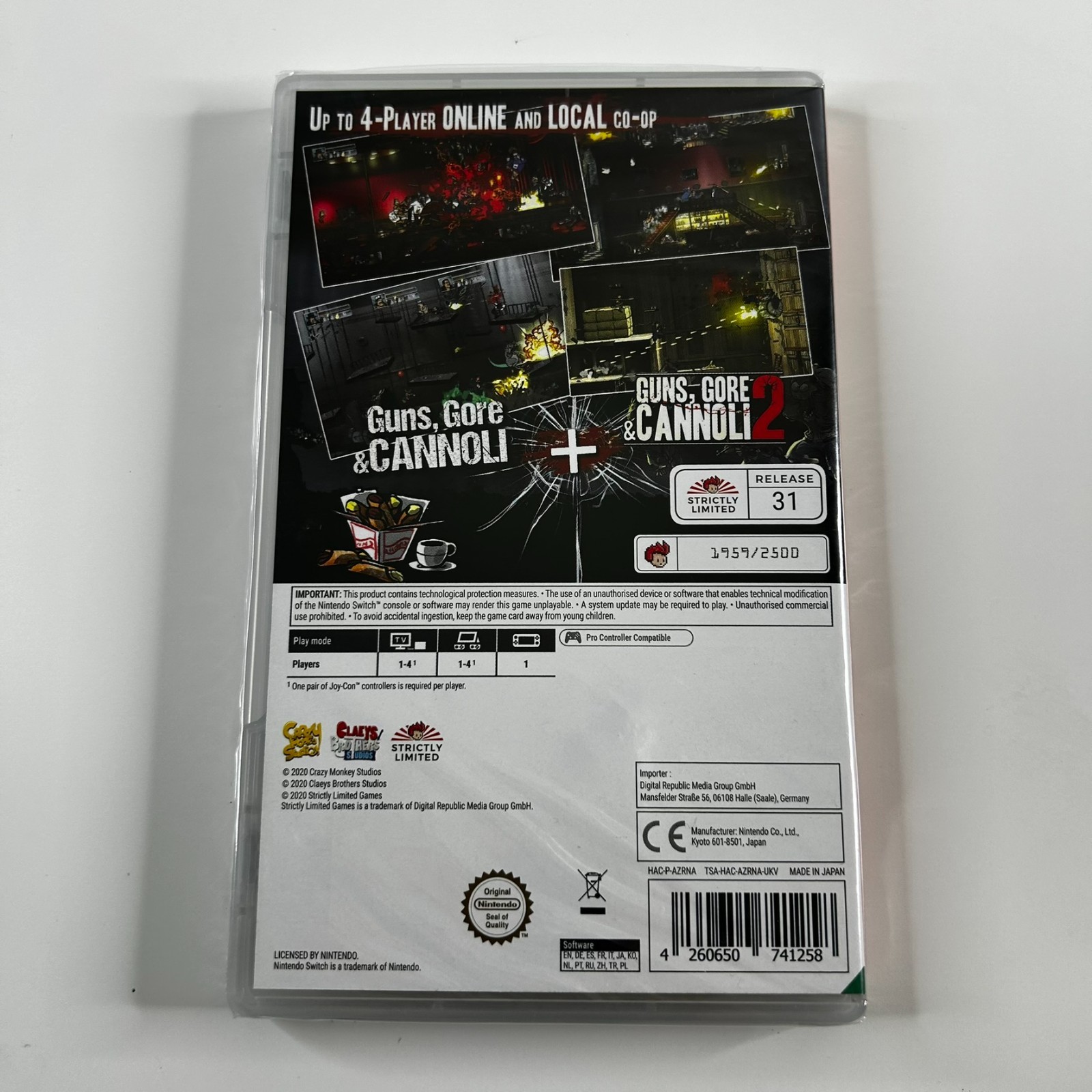 Guns, Gore & Cannoli 1 & 2 (Nintendo Switch 2020) Strictly Limited New Sealed
