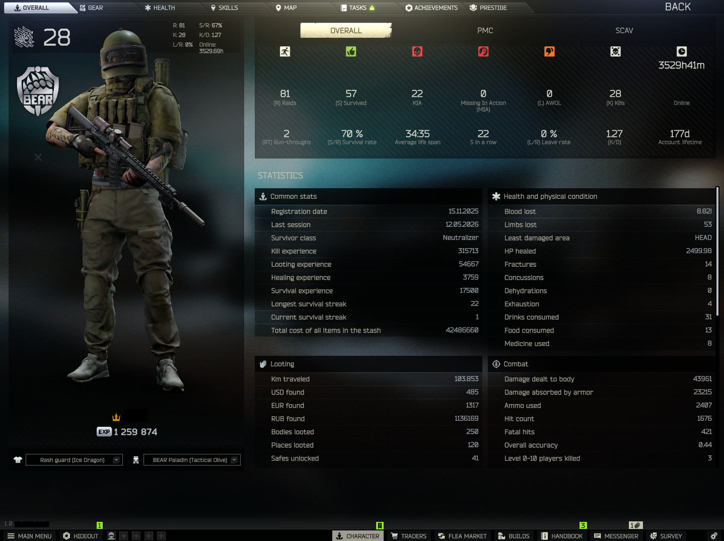 1.0 PVP Edge of Darkness + 3529 hours + 28 lvl + Snowball