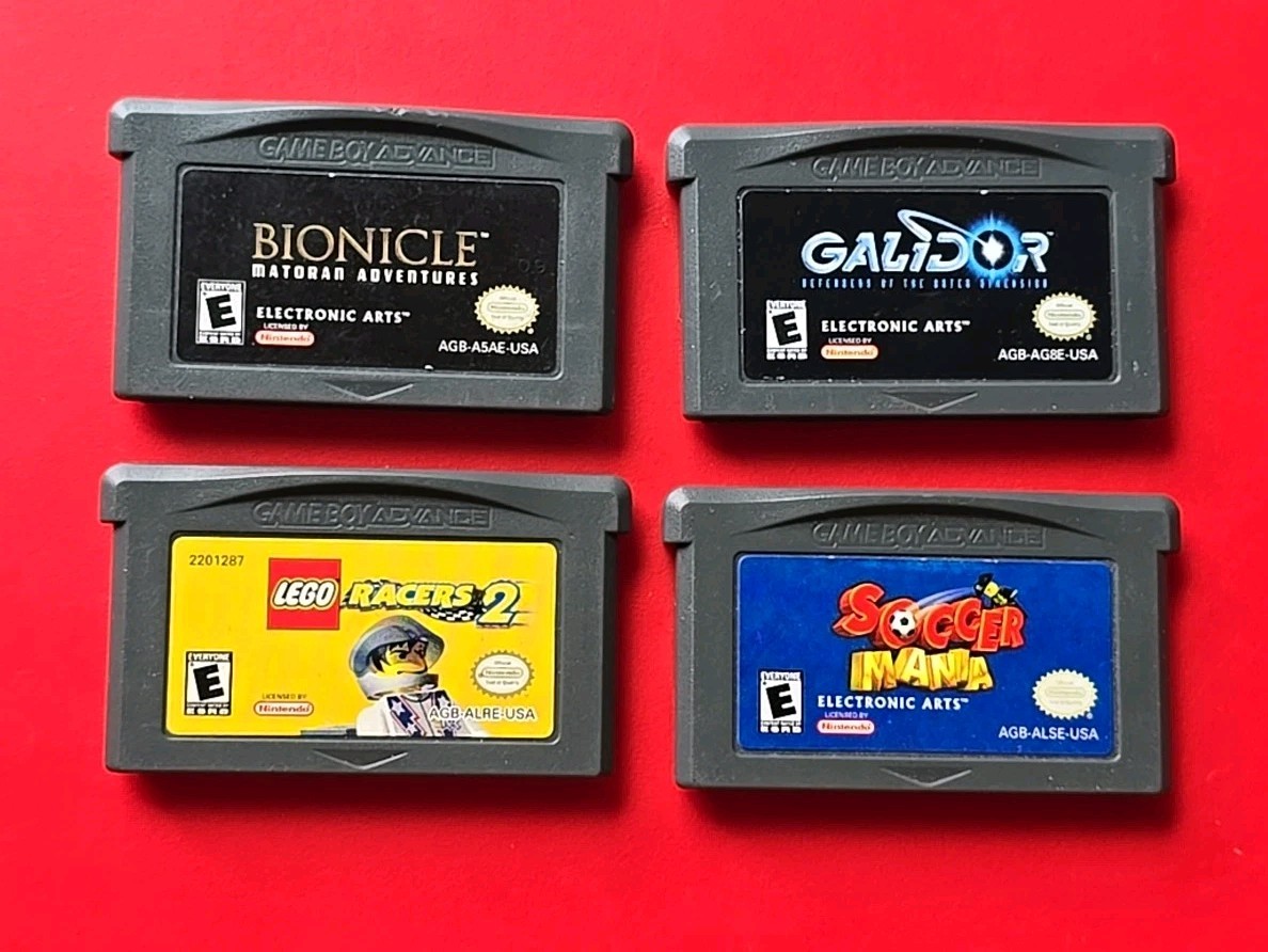 Lego Interactive Lot 4 Game Boy Advance Nintendo GBA Bionicle Racers 2 Soccer
