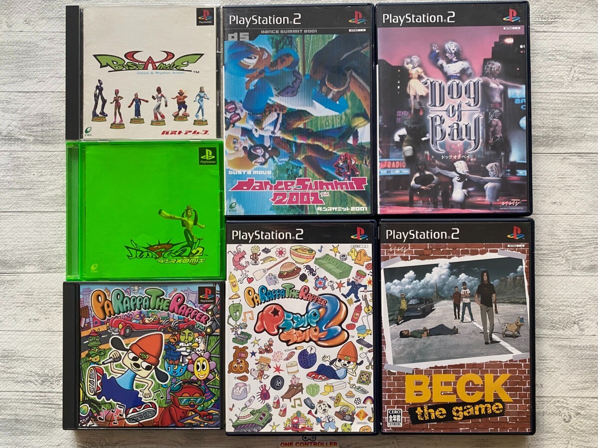 SONY PS 1 2 Bust A Move & PaRappa the Rapper & dance summit & Dog of Bay & Beck