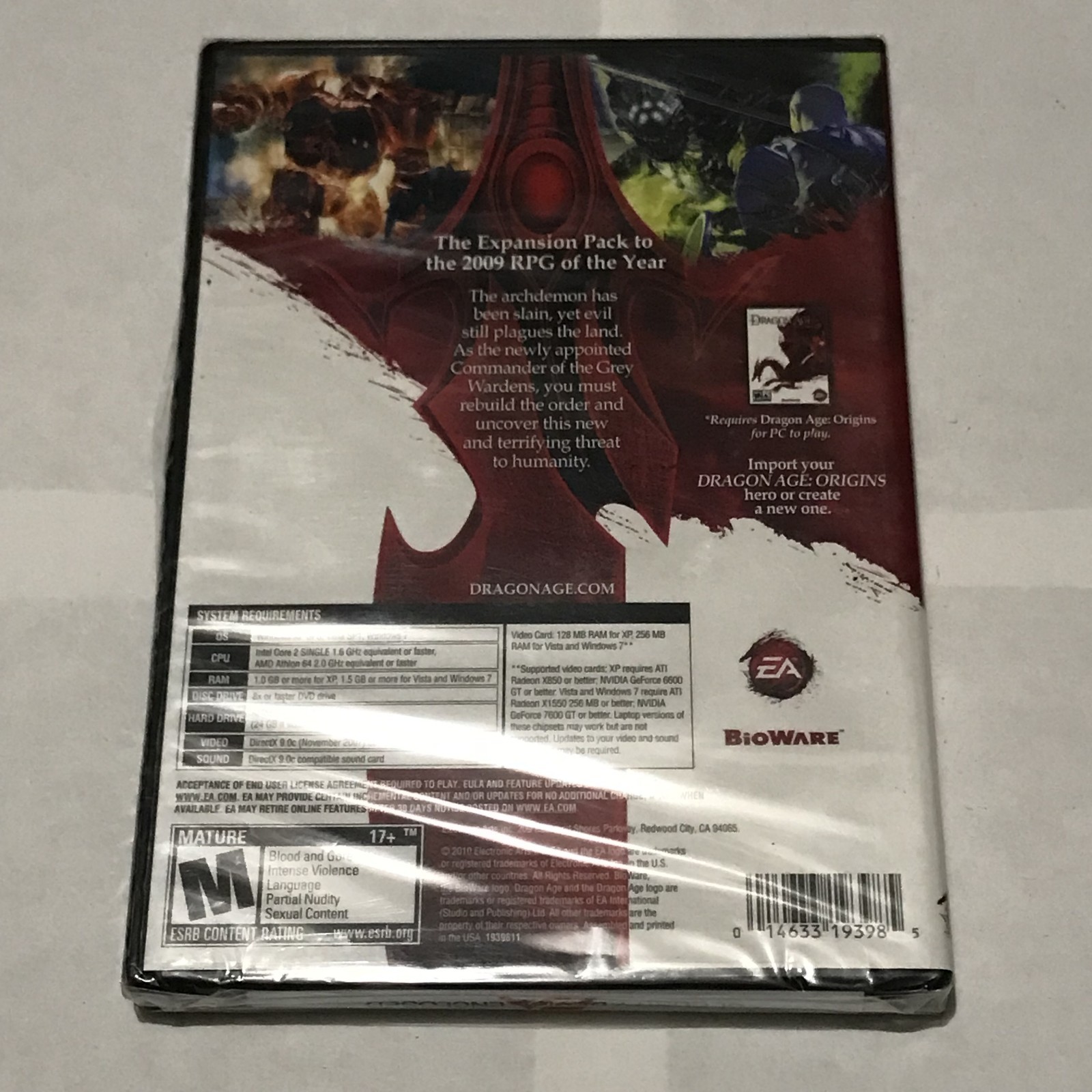 Dragon Age Awakening Origins Expansion Pack for PC Brand New Sealed