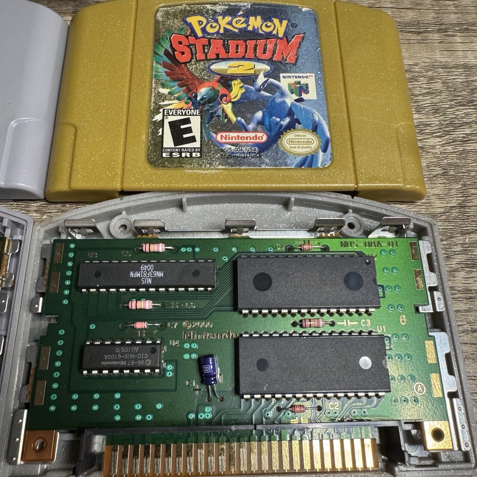 Pokemon Stadium 1 & 2 N64 Bundle + OEM Transfer Pak Authentic Tested Working Lot