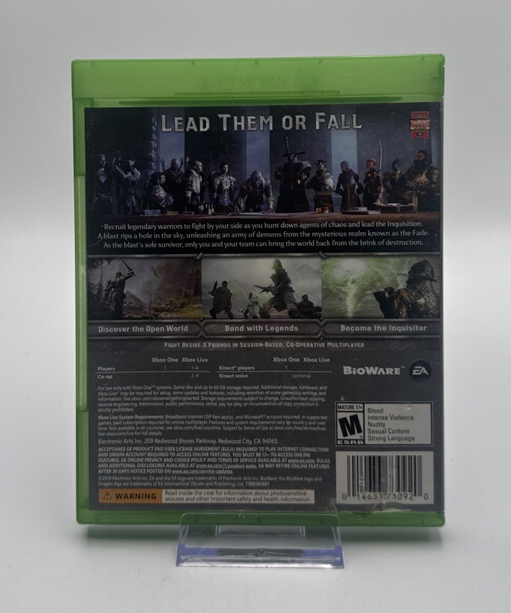 Dragon Age: Inquisition (Microsoft Xbox One, 2014) Tested Working