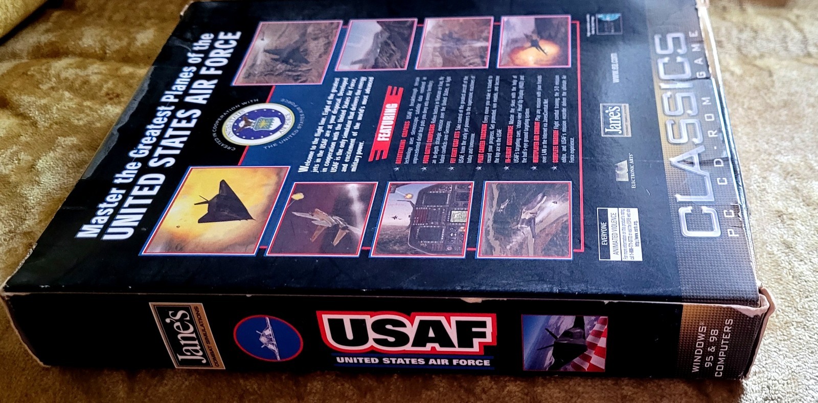JANES COMBAT SIMULATIONS USAF United States Air Force PC CLASSICS CD-ROM GAME