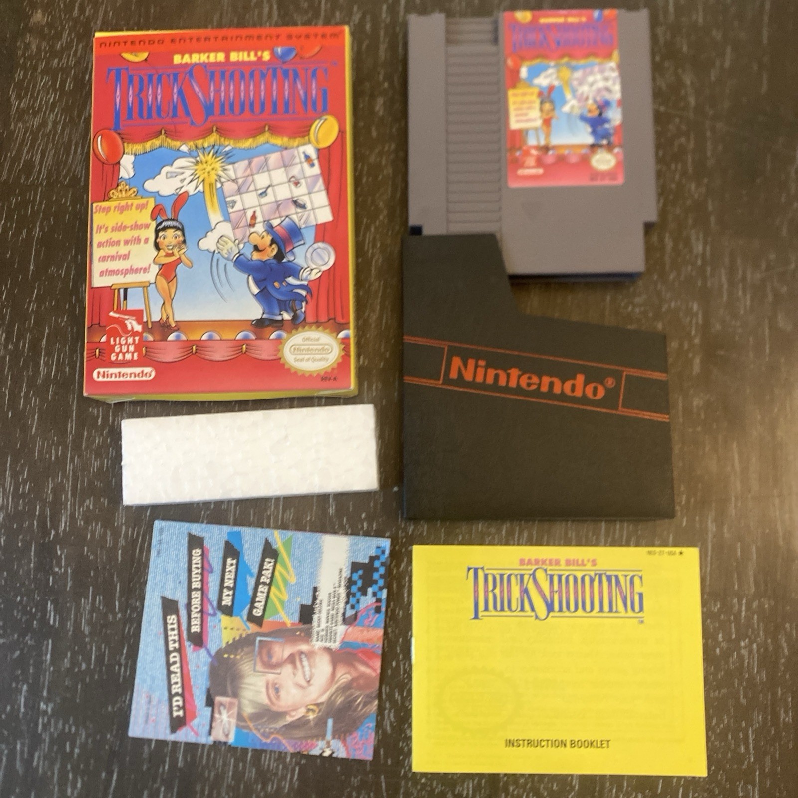 Barker Bill’s Trick Shooting (Nintendo, 1990) Complete CIB Minty Clean