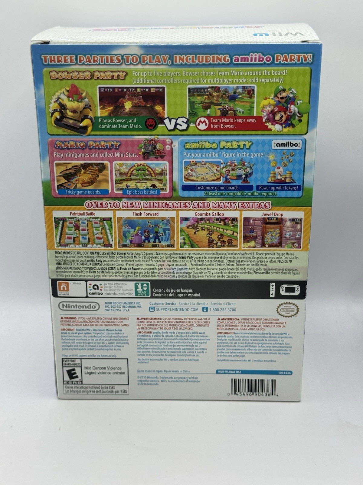 Nintendo Mario Party 10 Wii U Bowser Amiibo Big Box Edition Sealed New RARE!