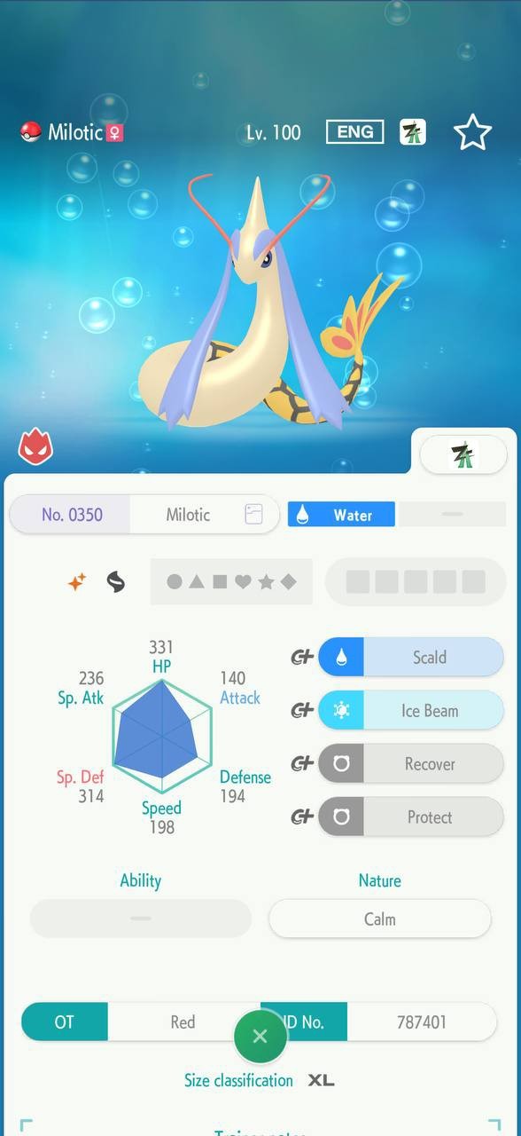 MILOTIC 🔥6IV SHINY POKÉMON HOME🔥Pokemon CHAMPIONS Legends ZA