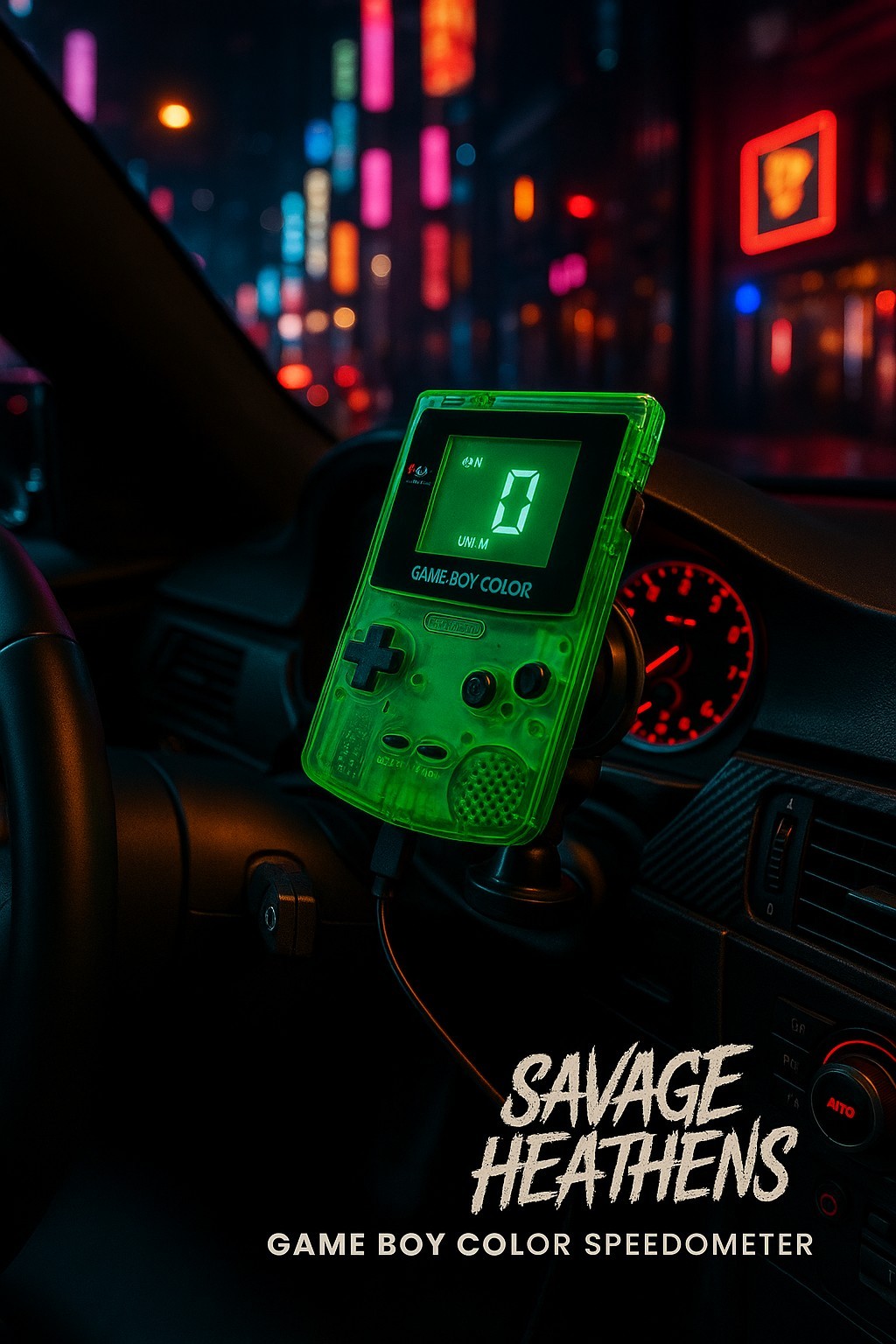 Custom Game Boy Speedometer – GPS-Tracked, USB-Powered | JDM TUNER MUST HAVE |